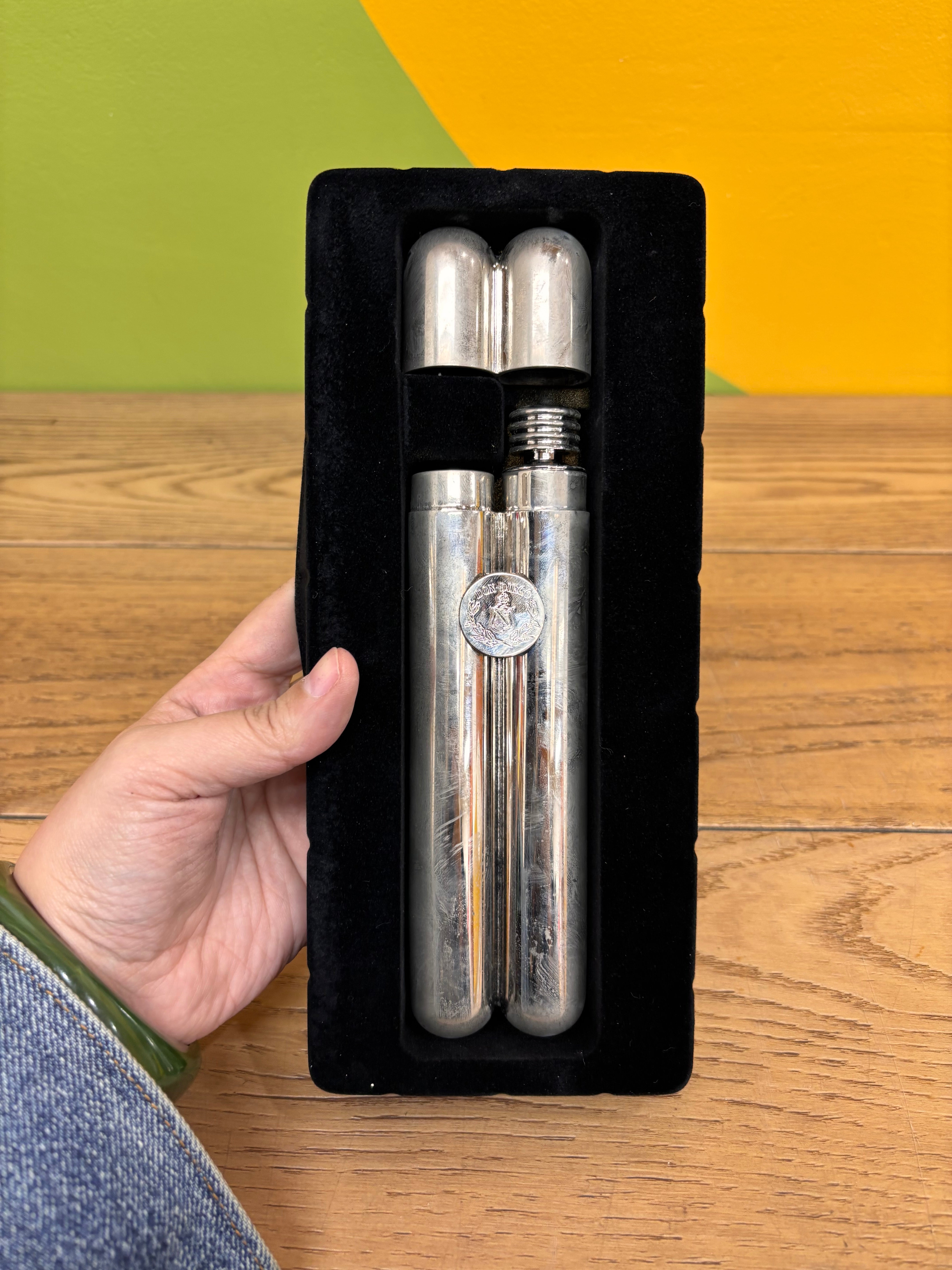 Don Diego Cigar Holder and Flask