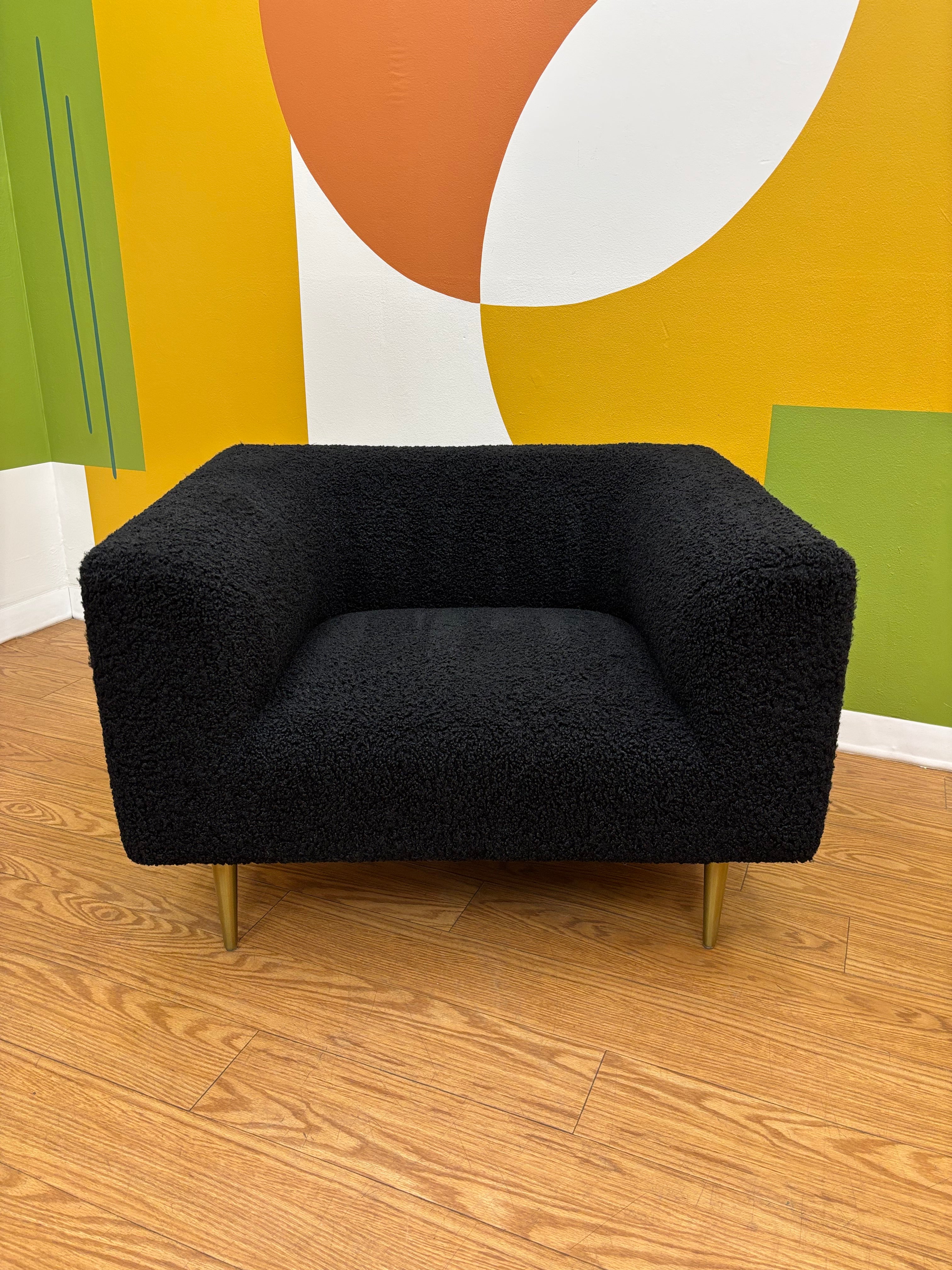 Oversized Square Sherpa Armchair (2 available)