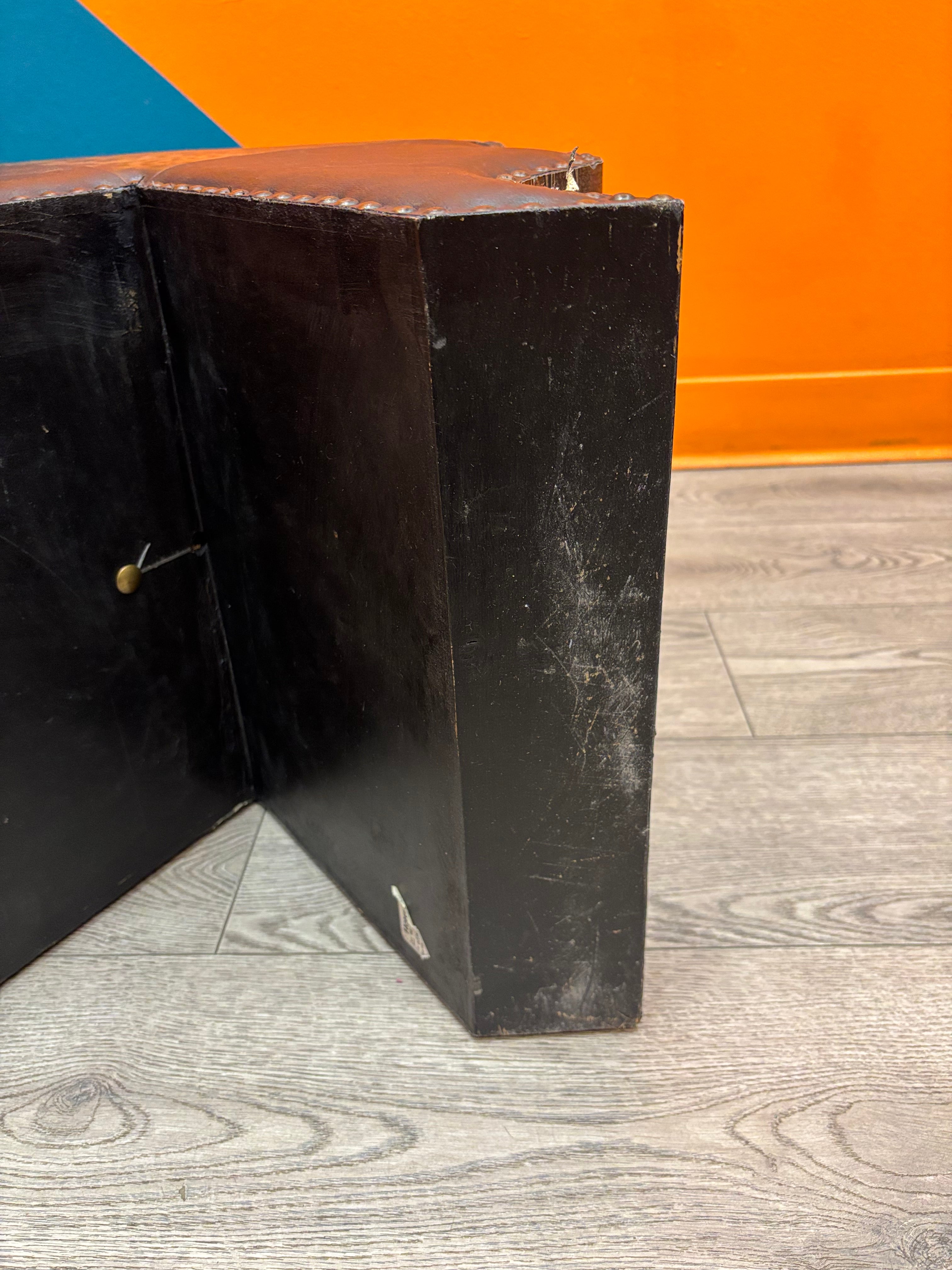 Faux Leather Ottoman