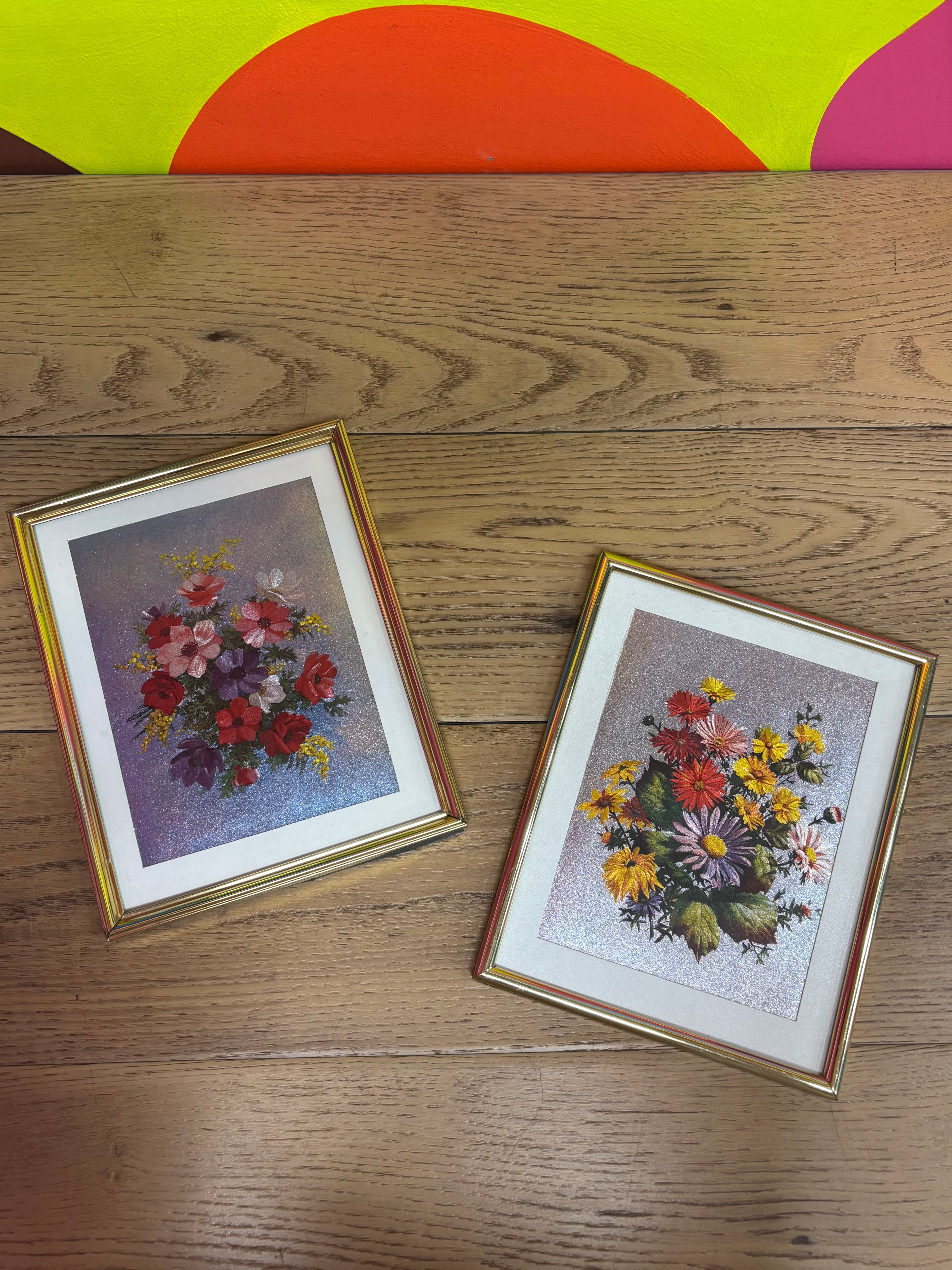 Set of 2 Floral Framed Photos