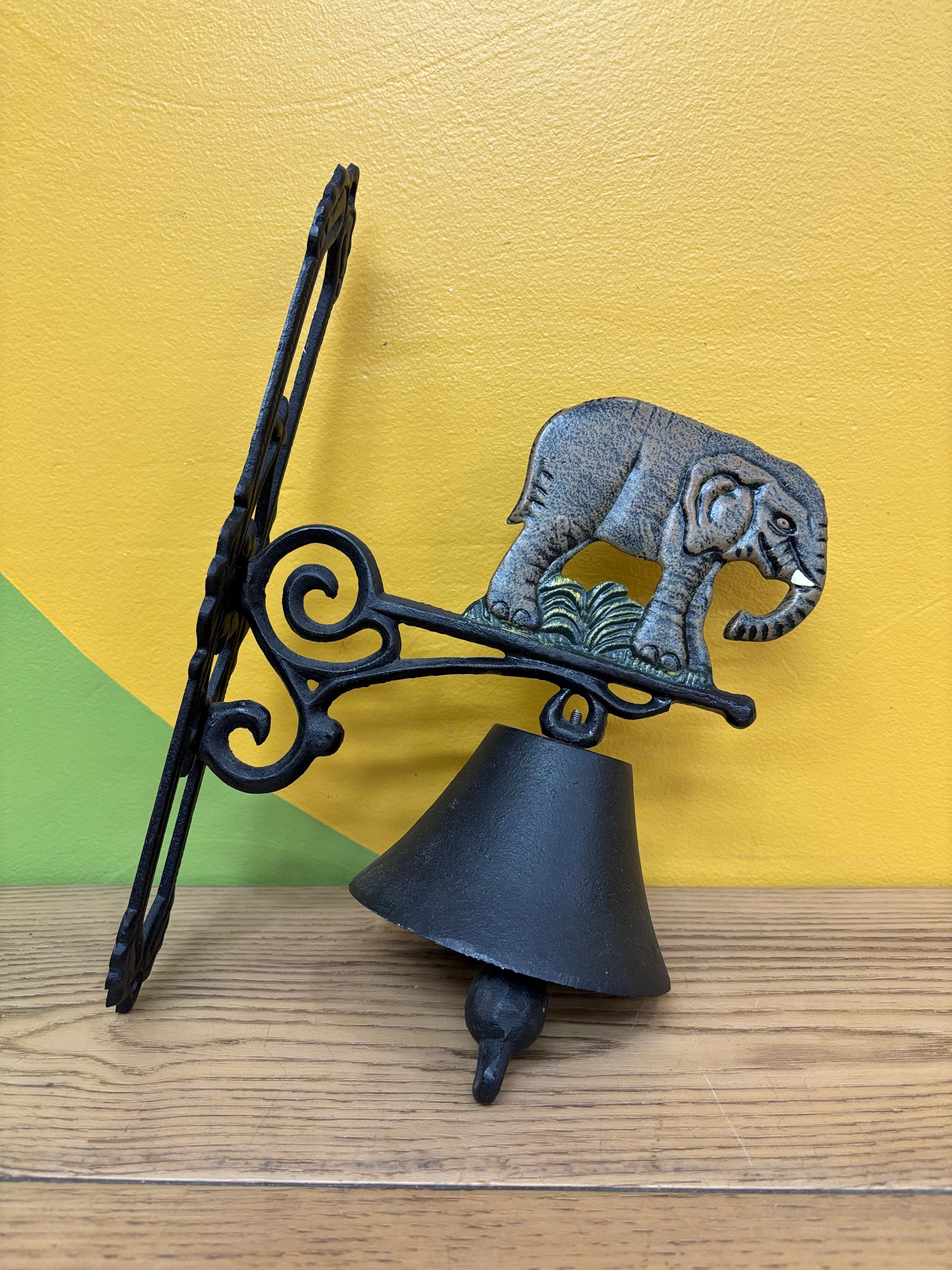 Cast Iron Elephant Wall Bell