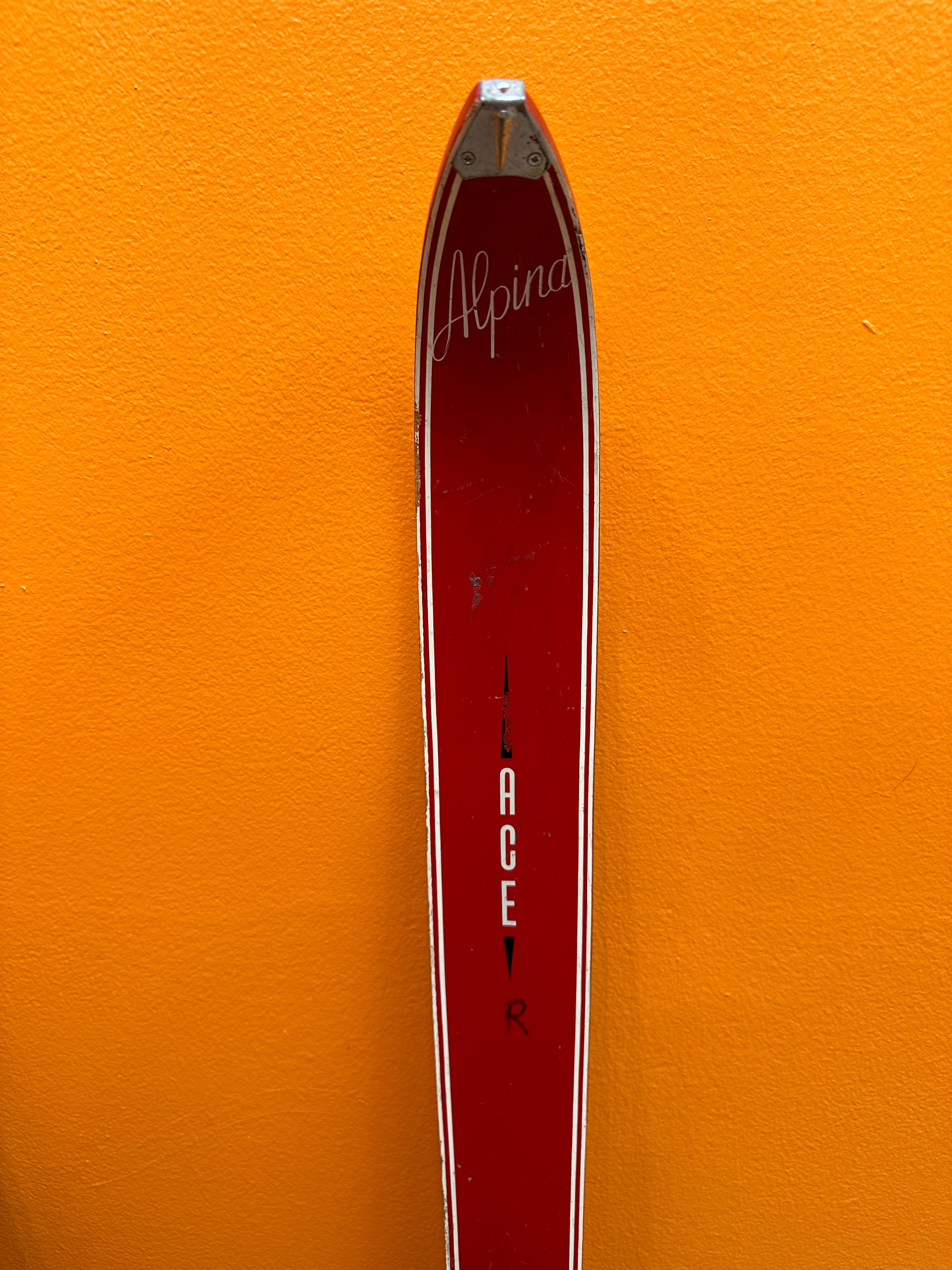 Red Wooden Ace Ski's