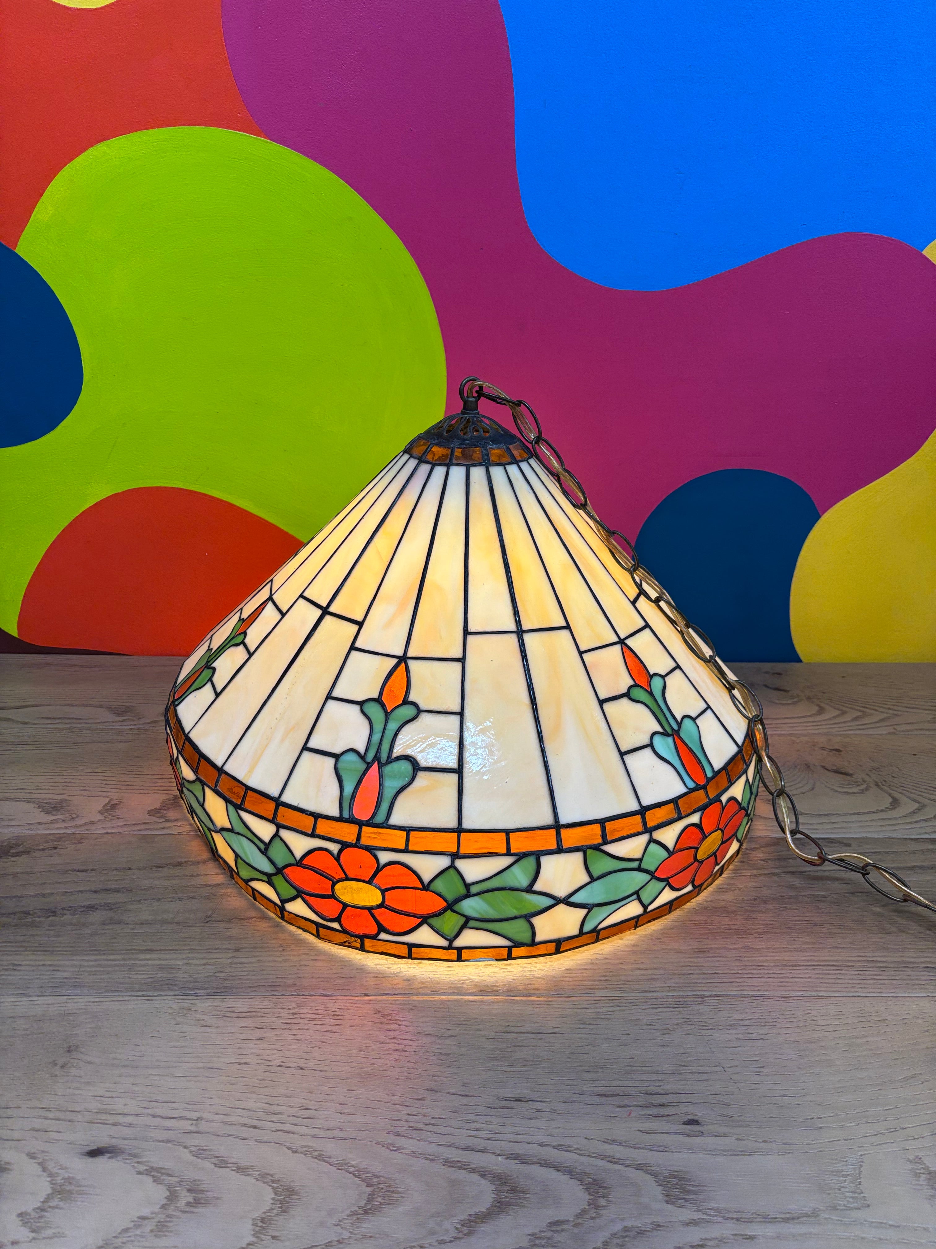 Stained Glass Swag Lamp