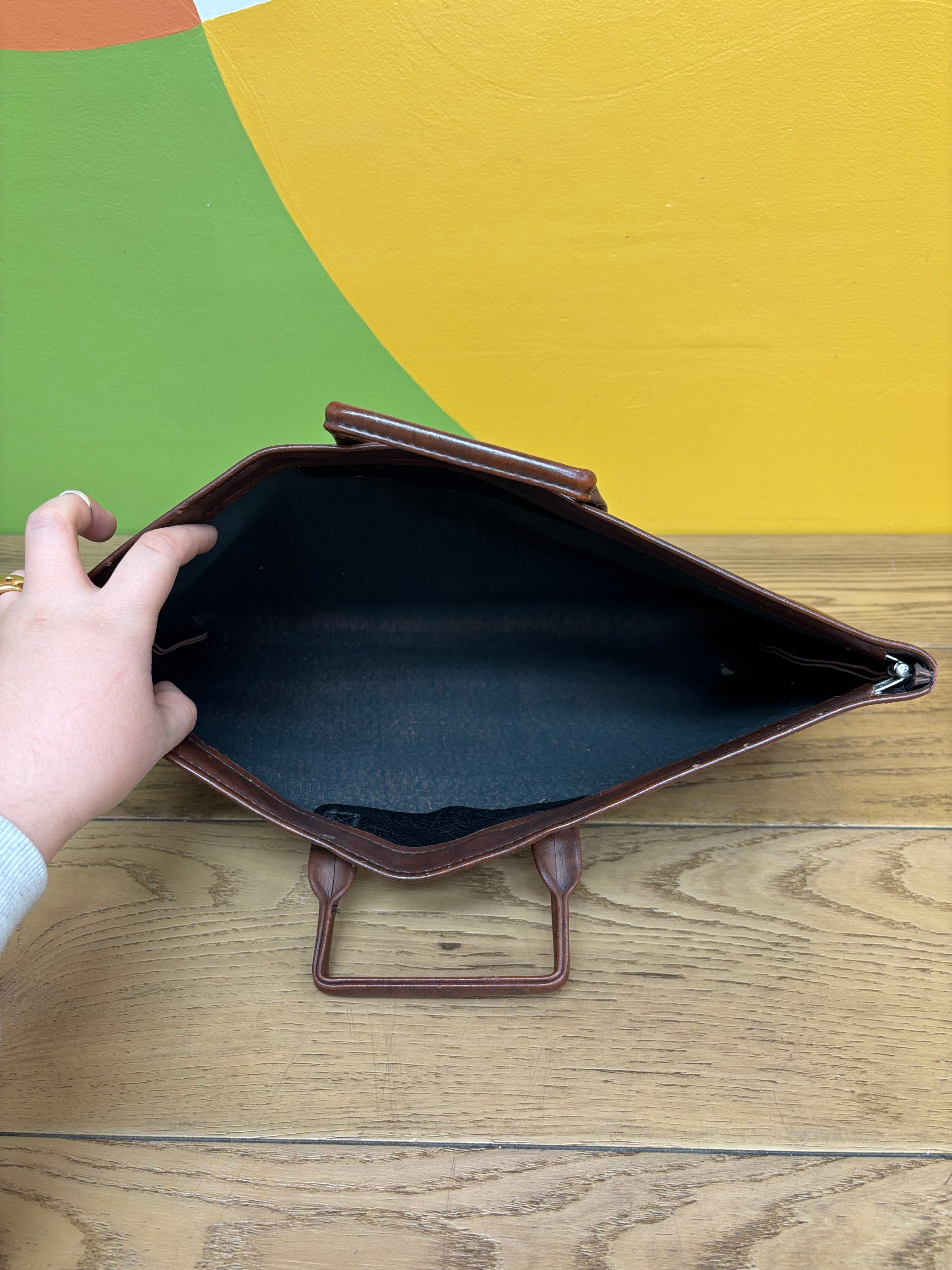 Handmade Brown Portfolio Bag