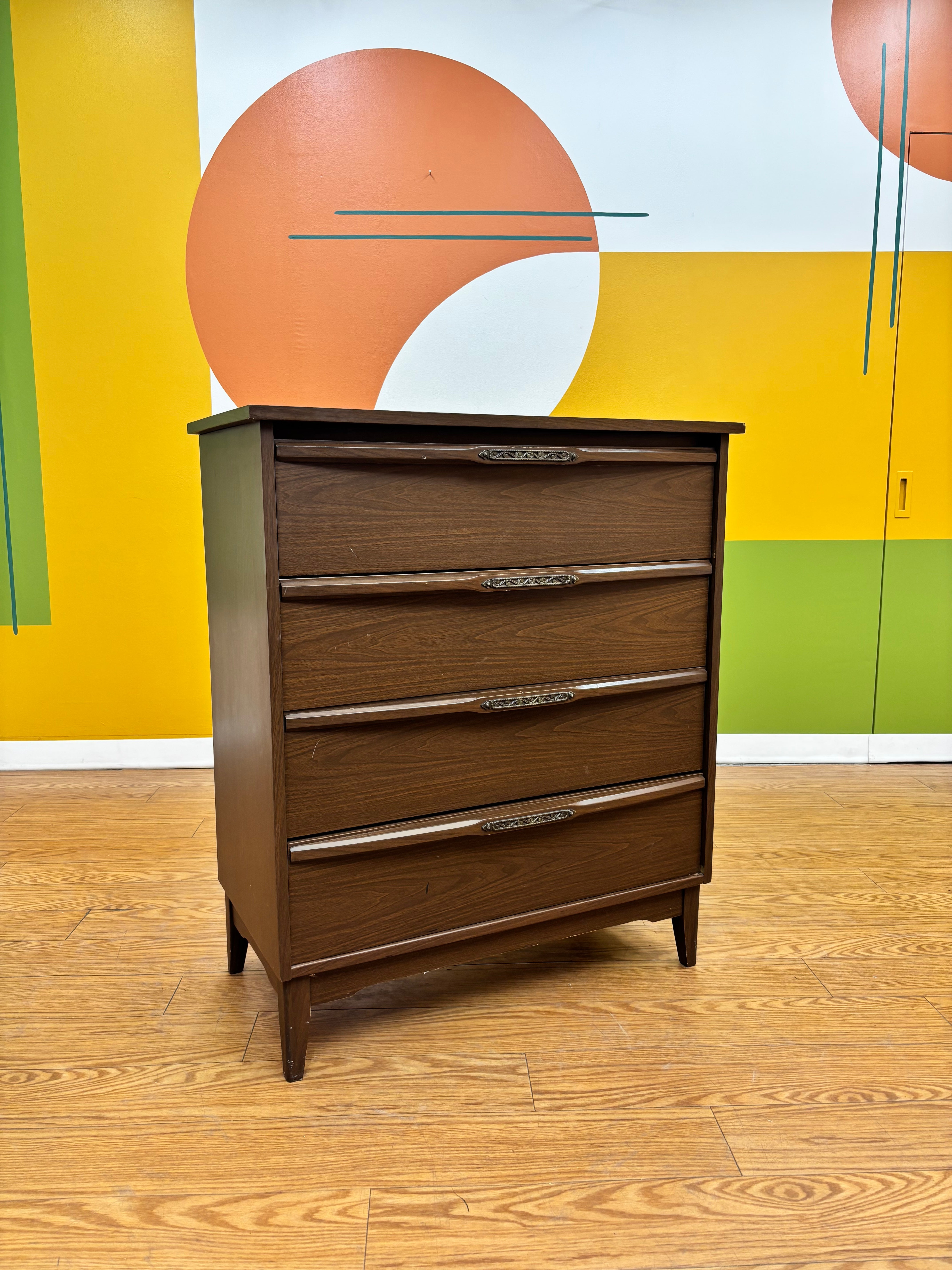 Wood 4-Drawer Dresser