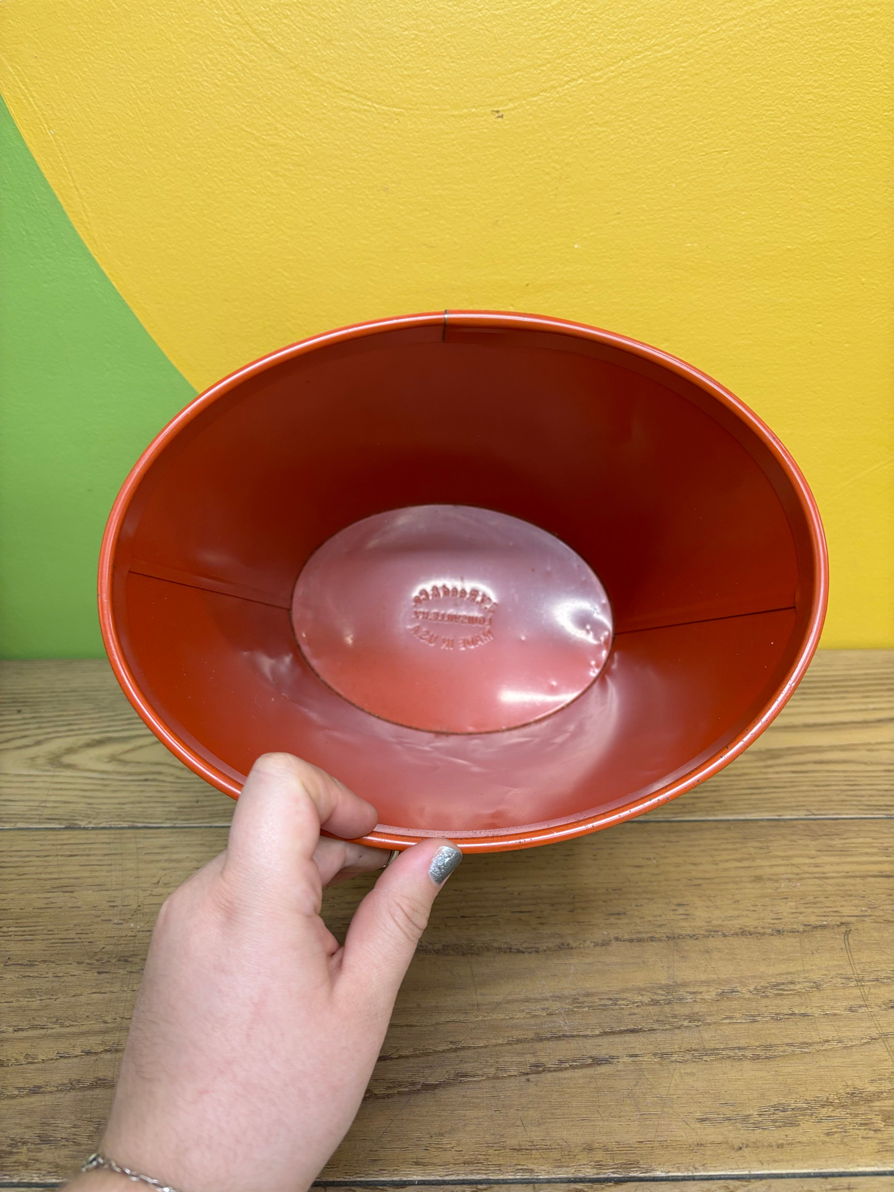 Small Orange Trash Can