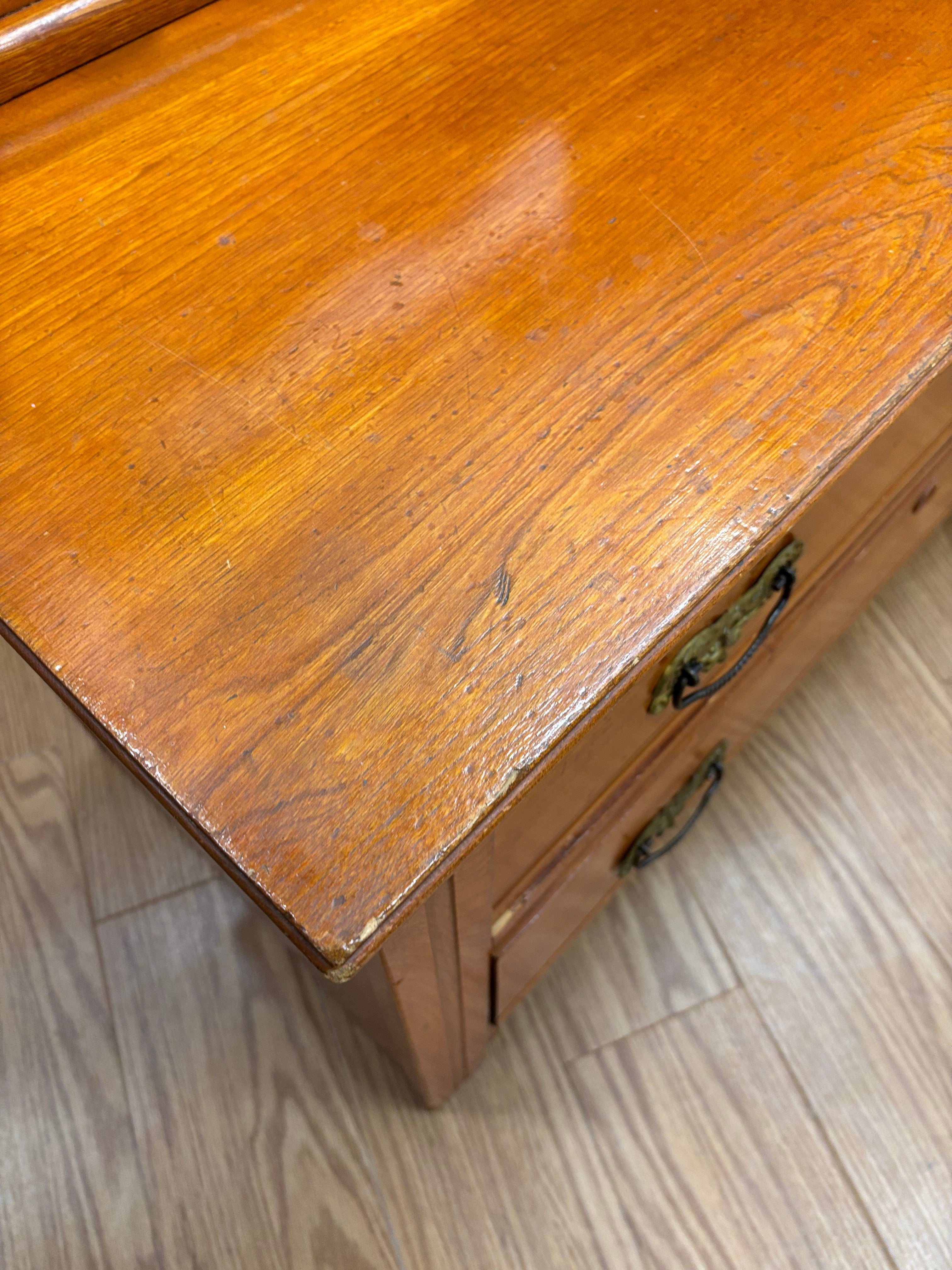 Wood Dresser with Mirror