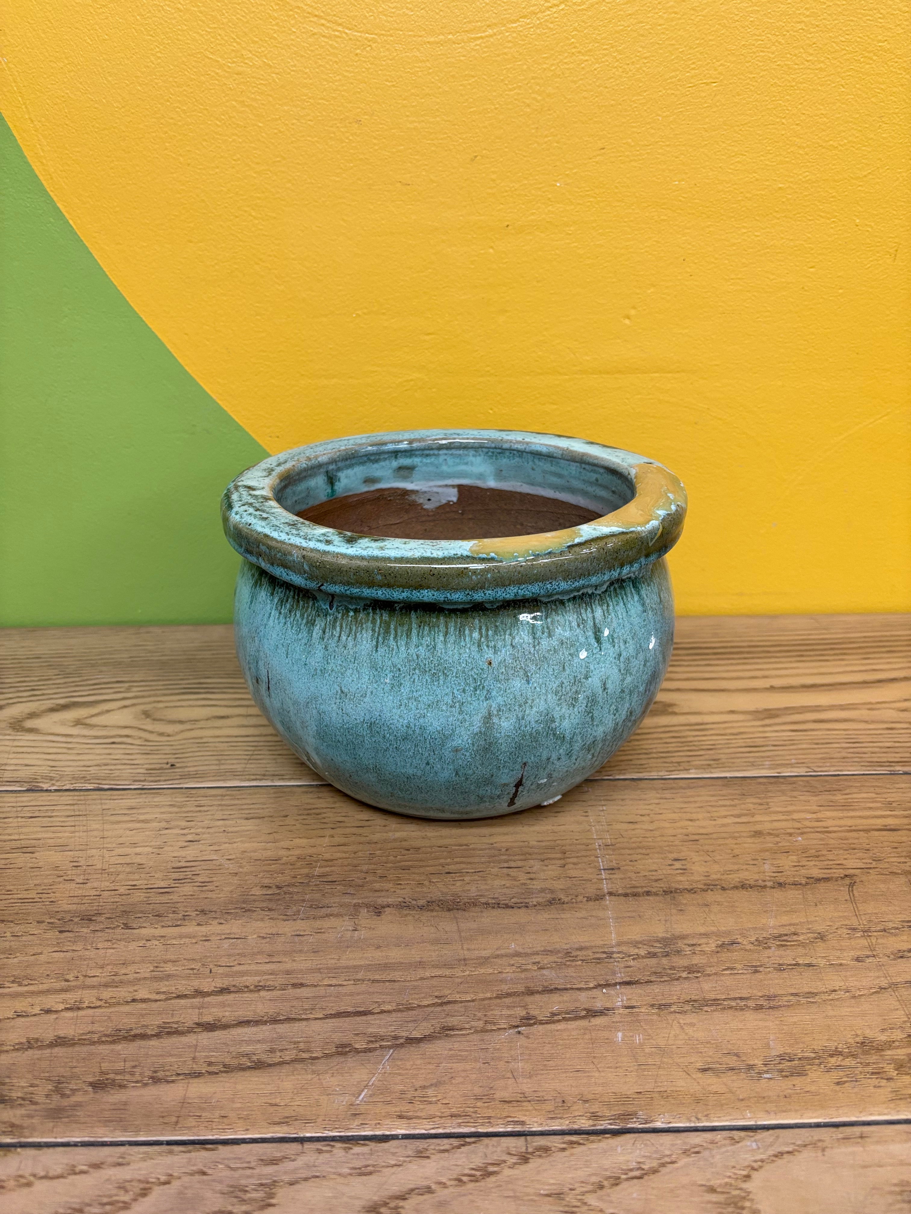 Small Blue Planter (2 available)
