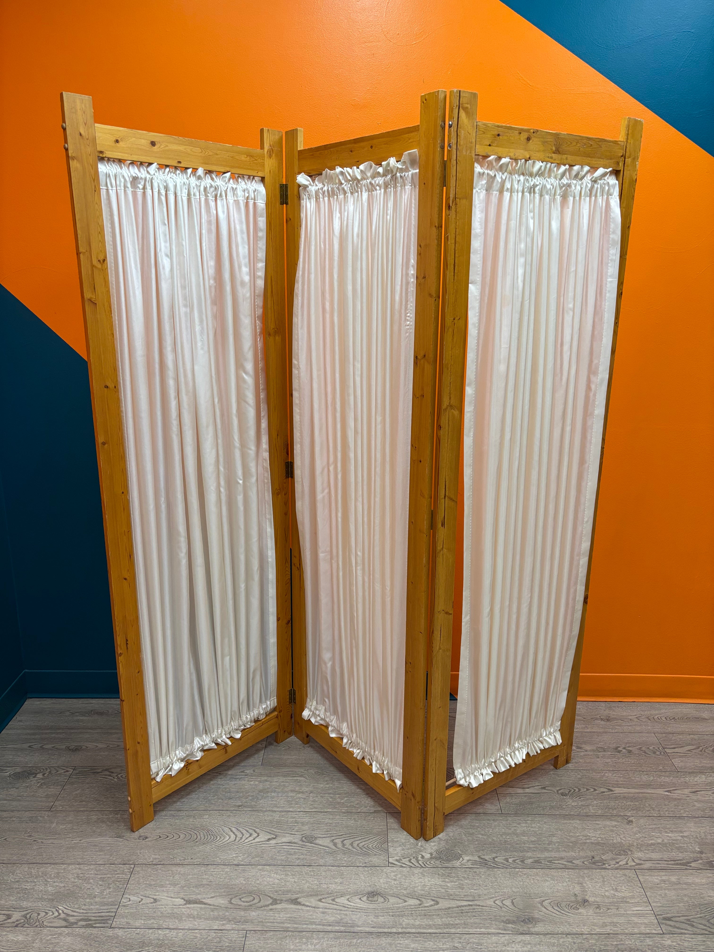 Wood & Fabric Room Divider