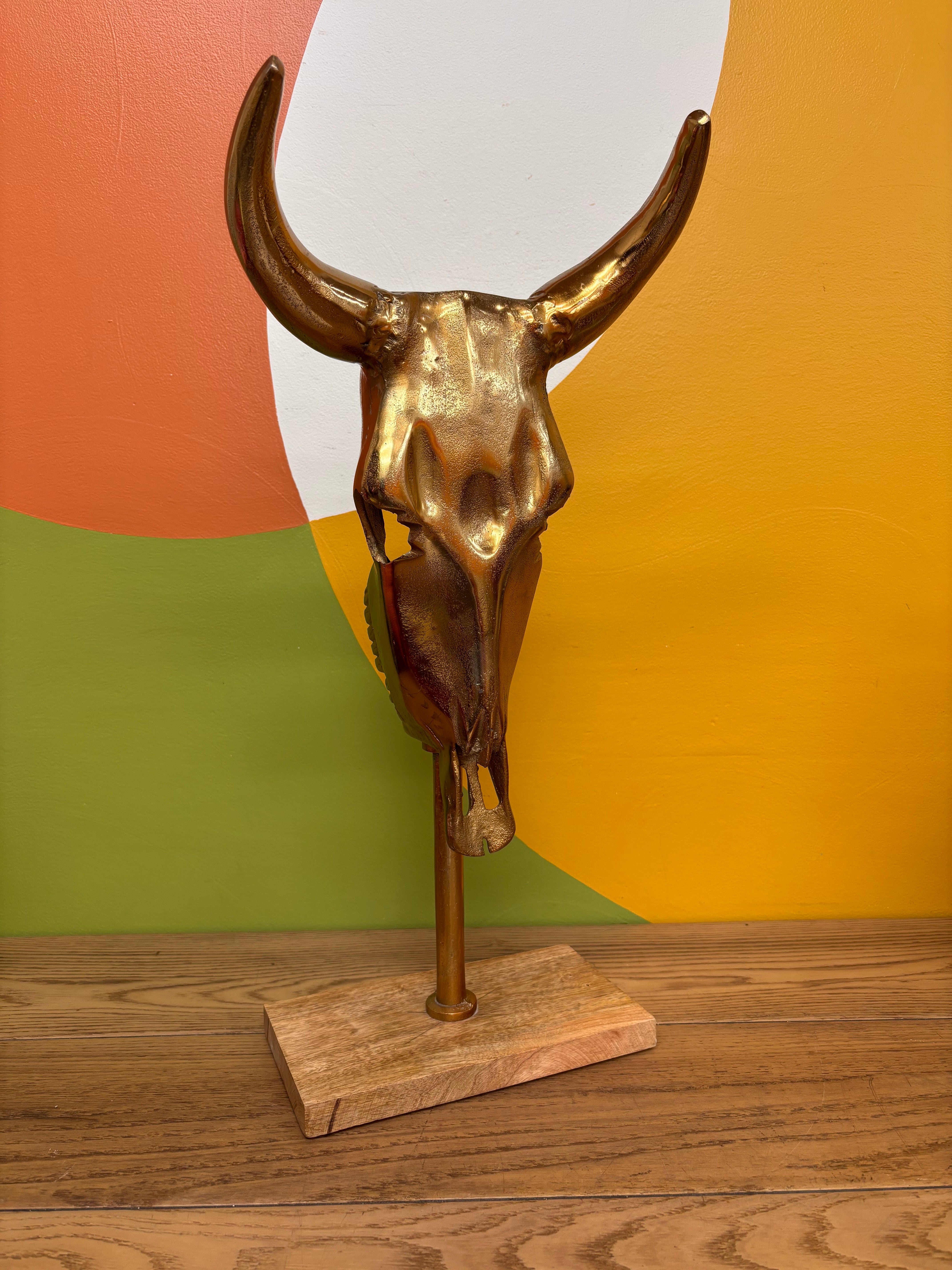 Gold Cow Sculpture