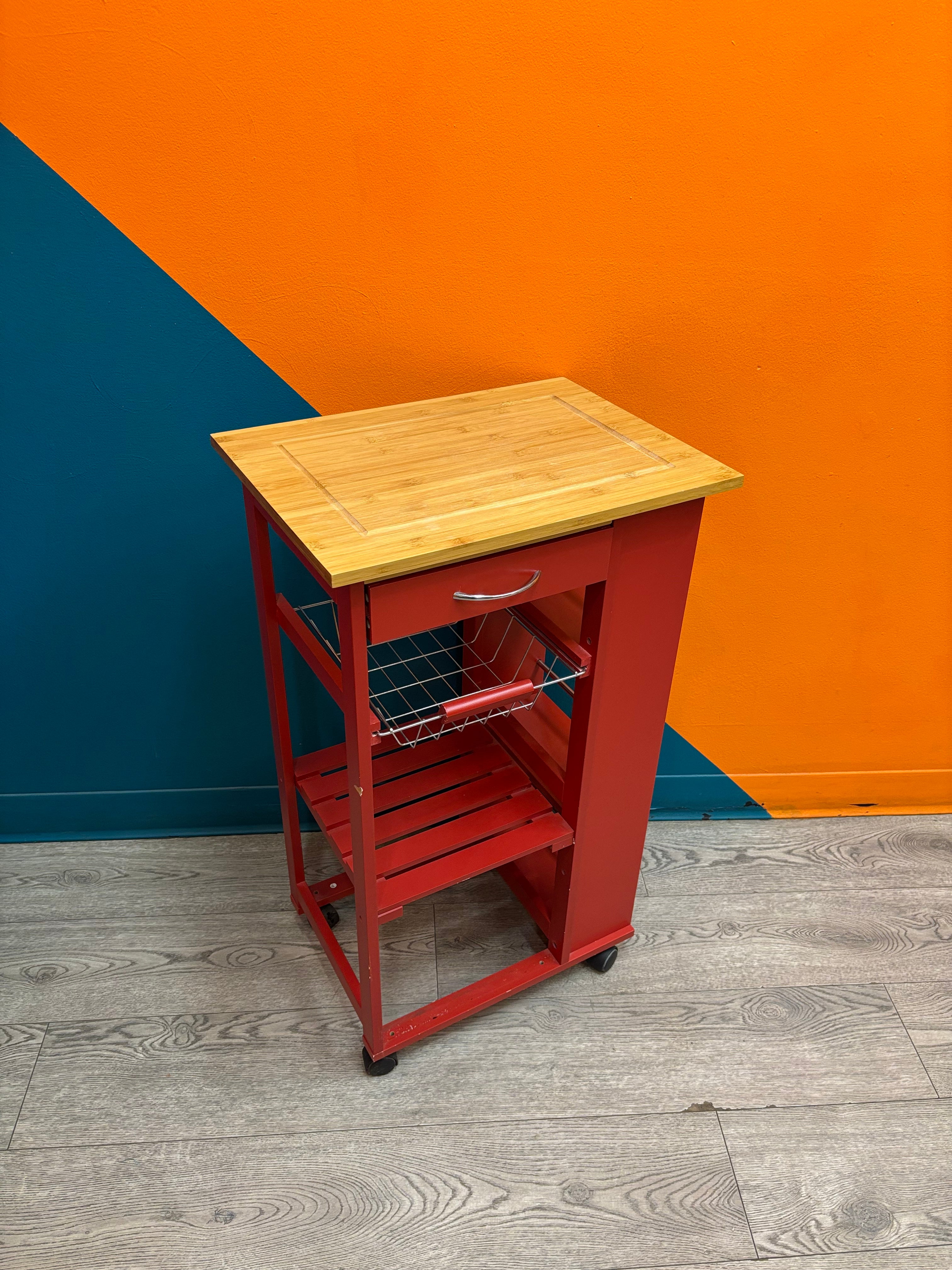 Small Wood Kitchen Cart