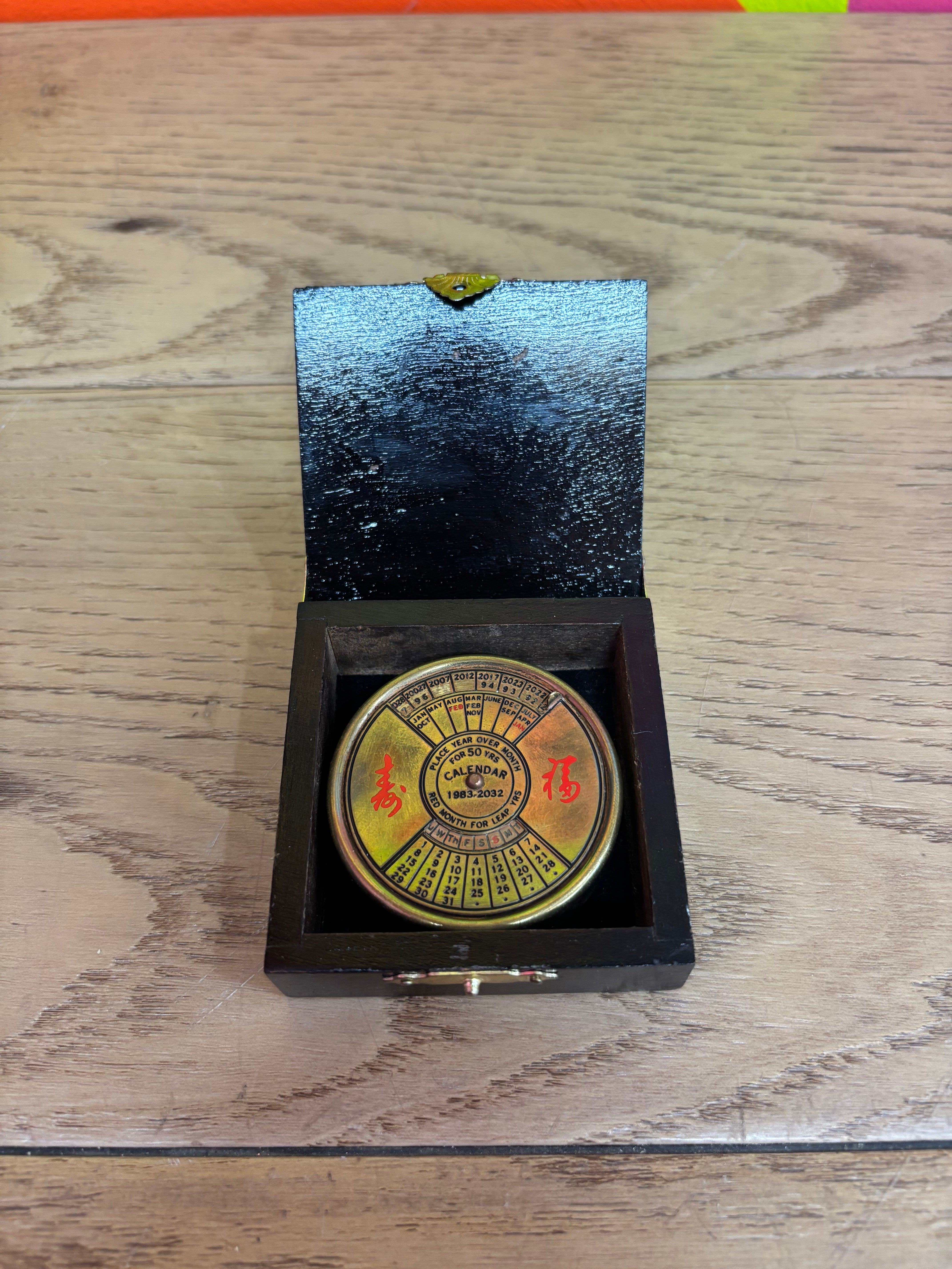 Brass Perpetual Calendar Paperweight