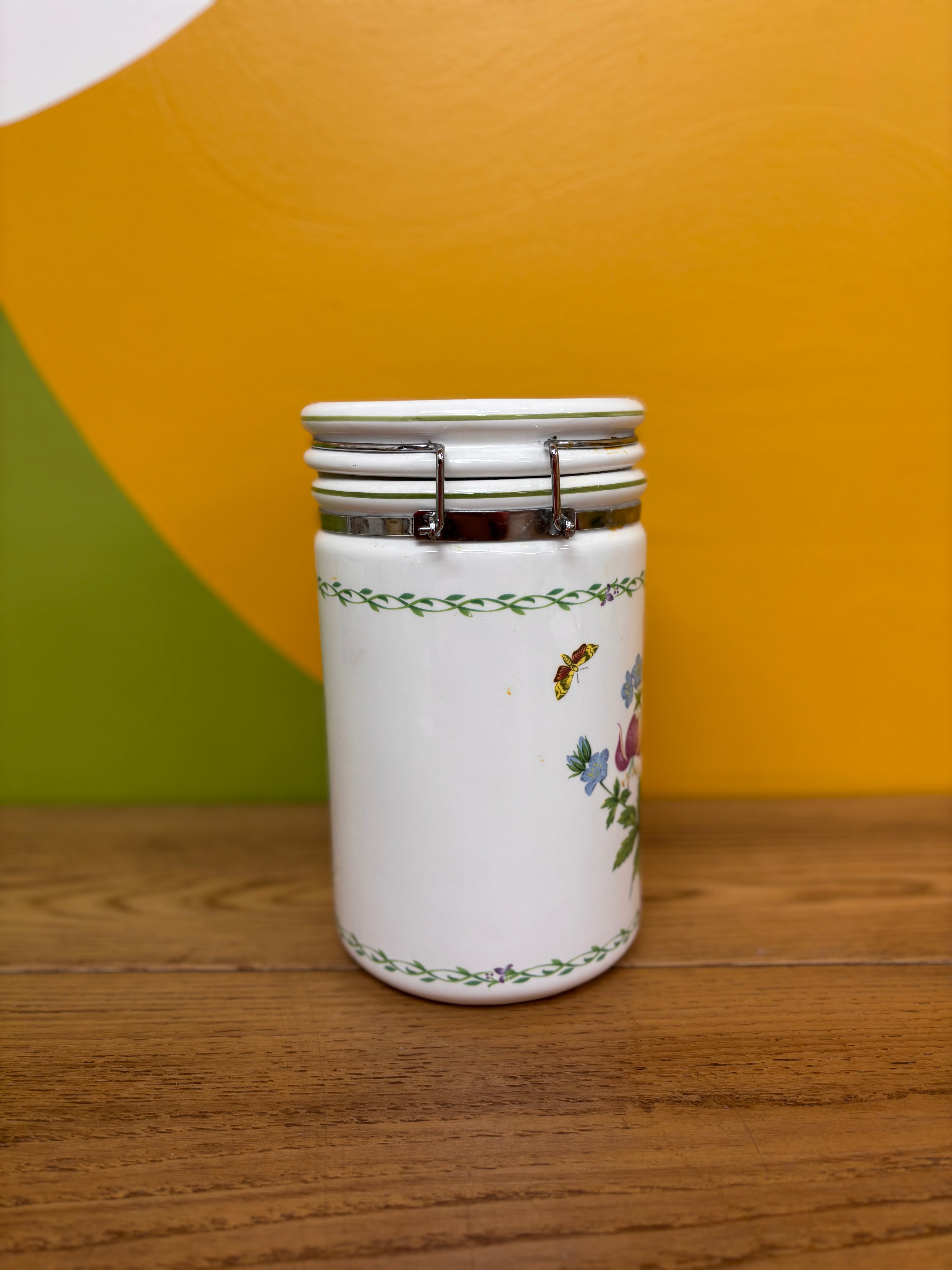 Tall Floral Canister
