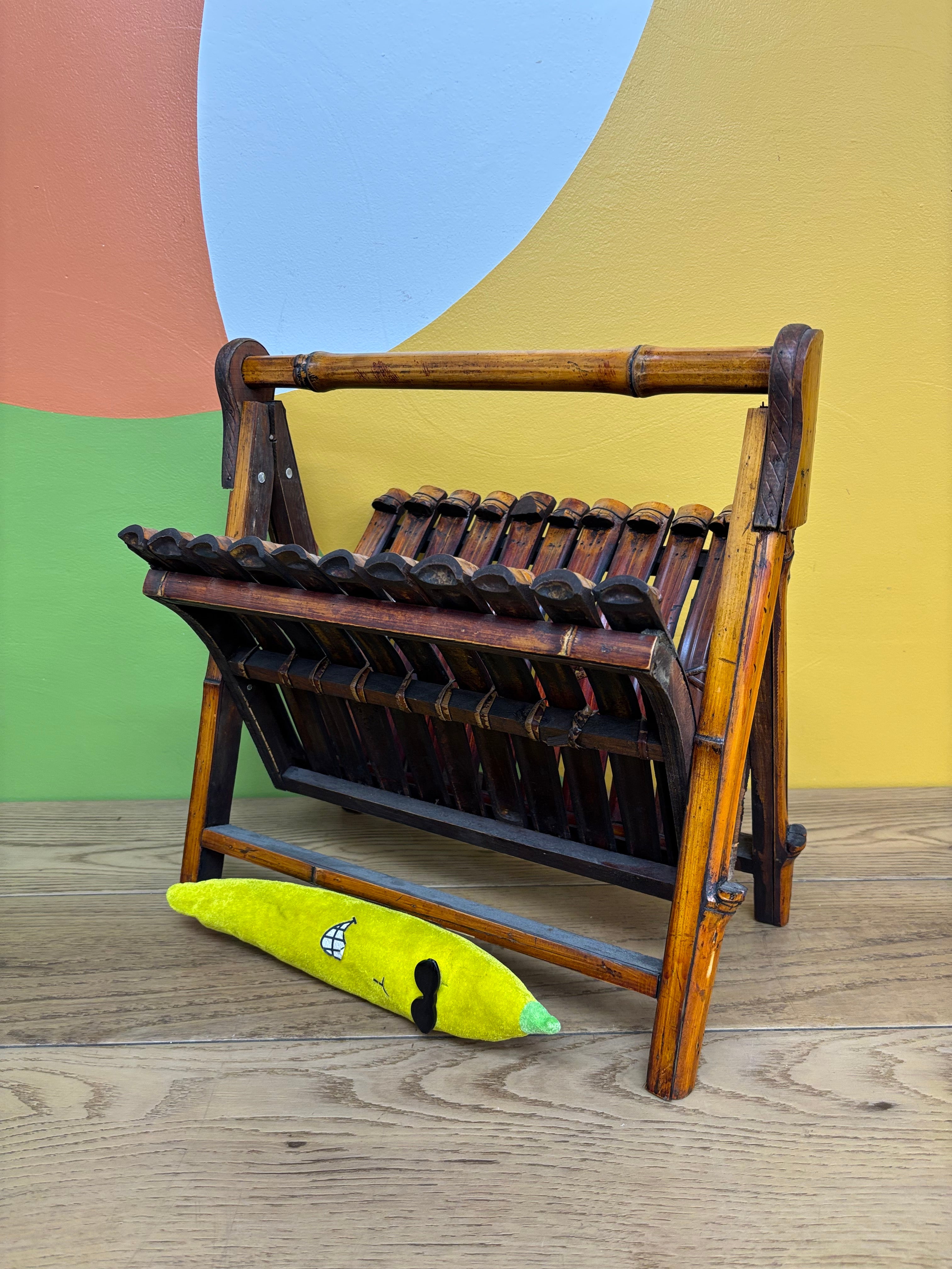 Bamboo Magazine Rack