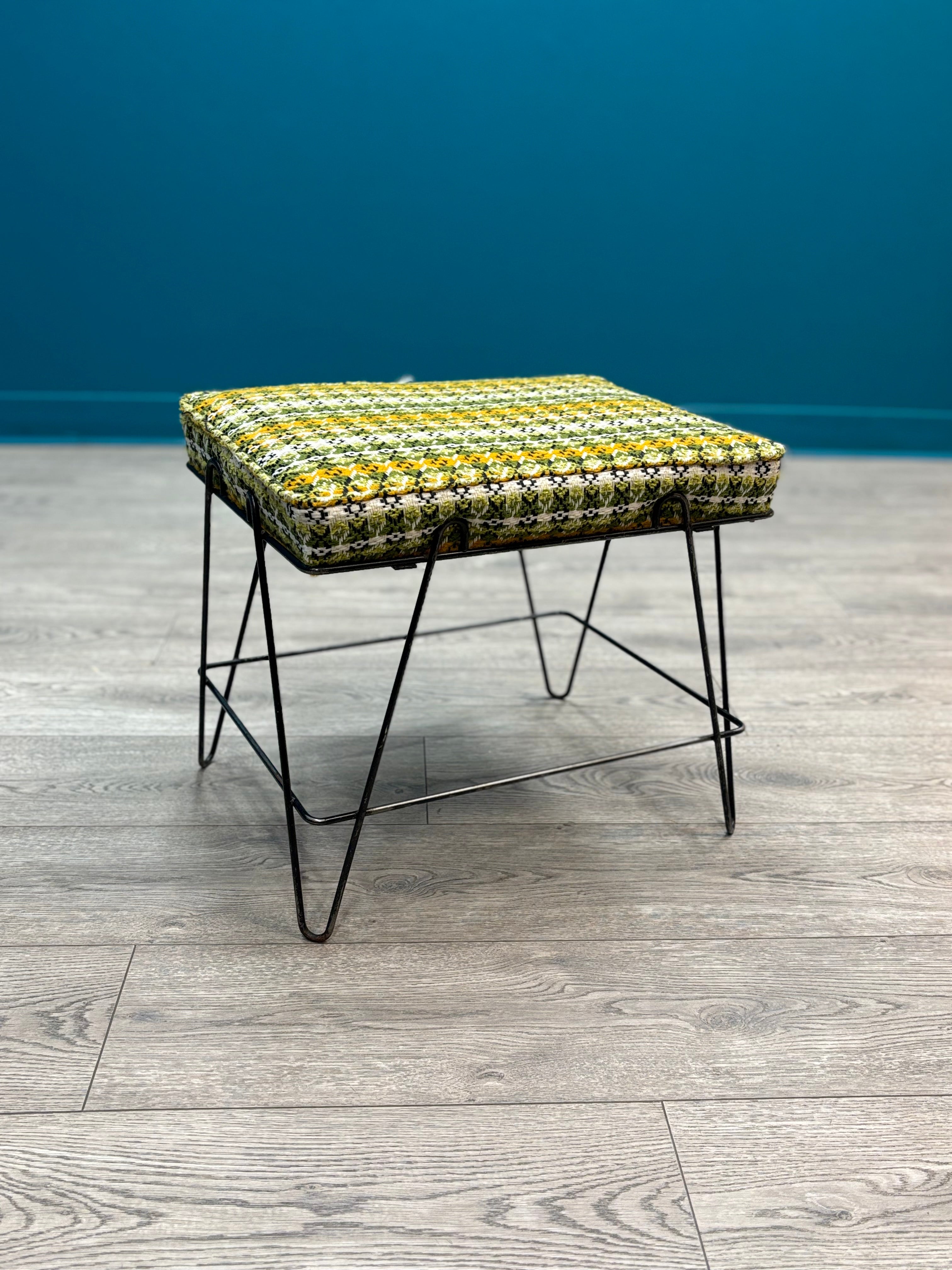Plaid Ottoman