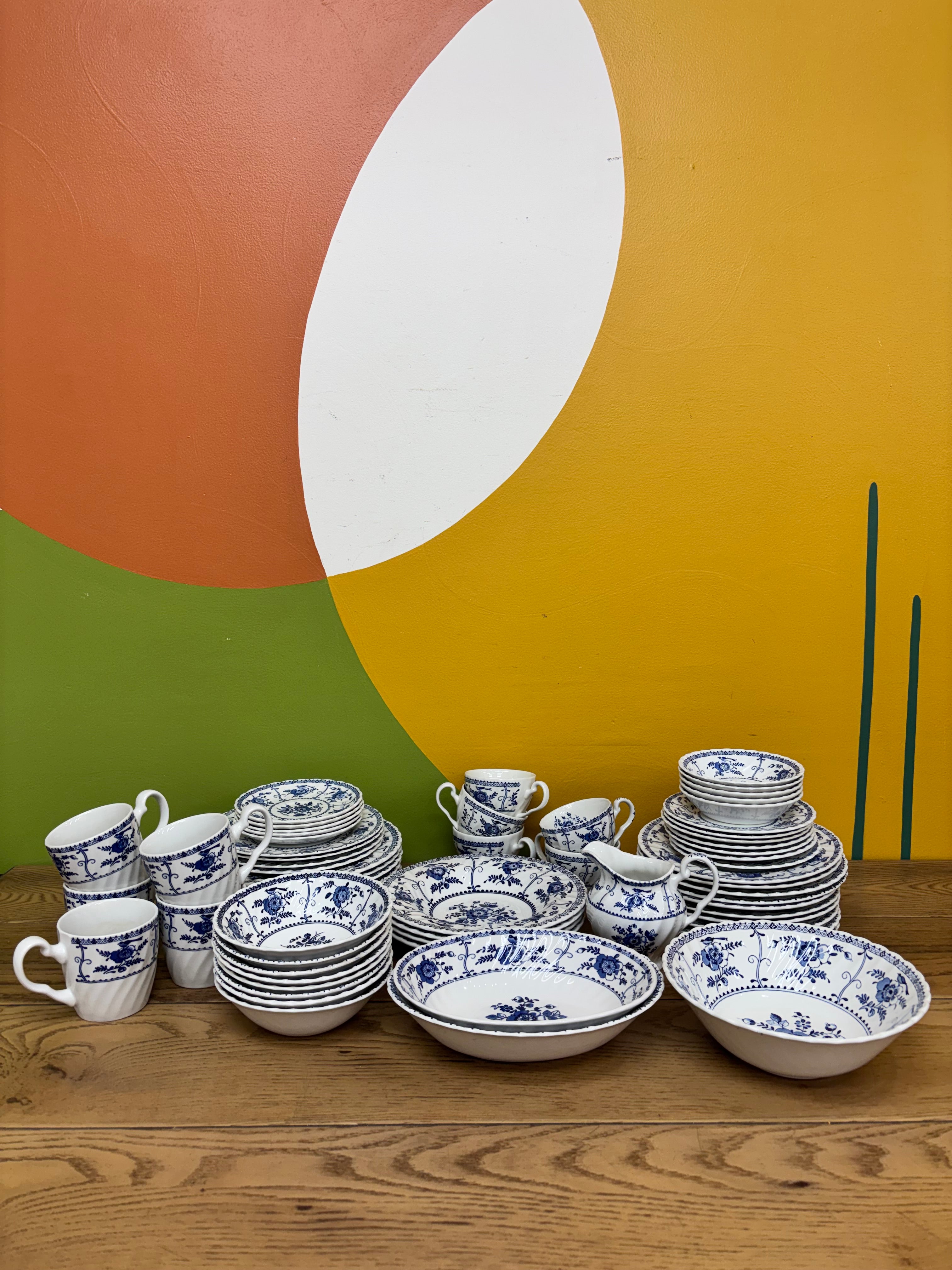 Blue and White Dinner Set