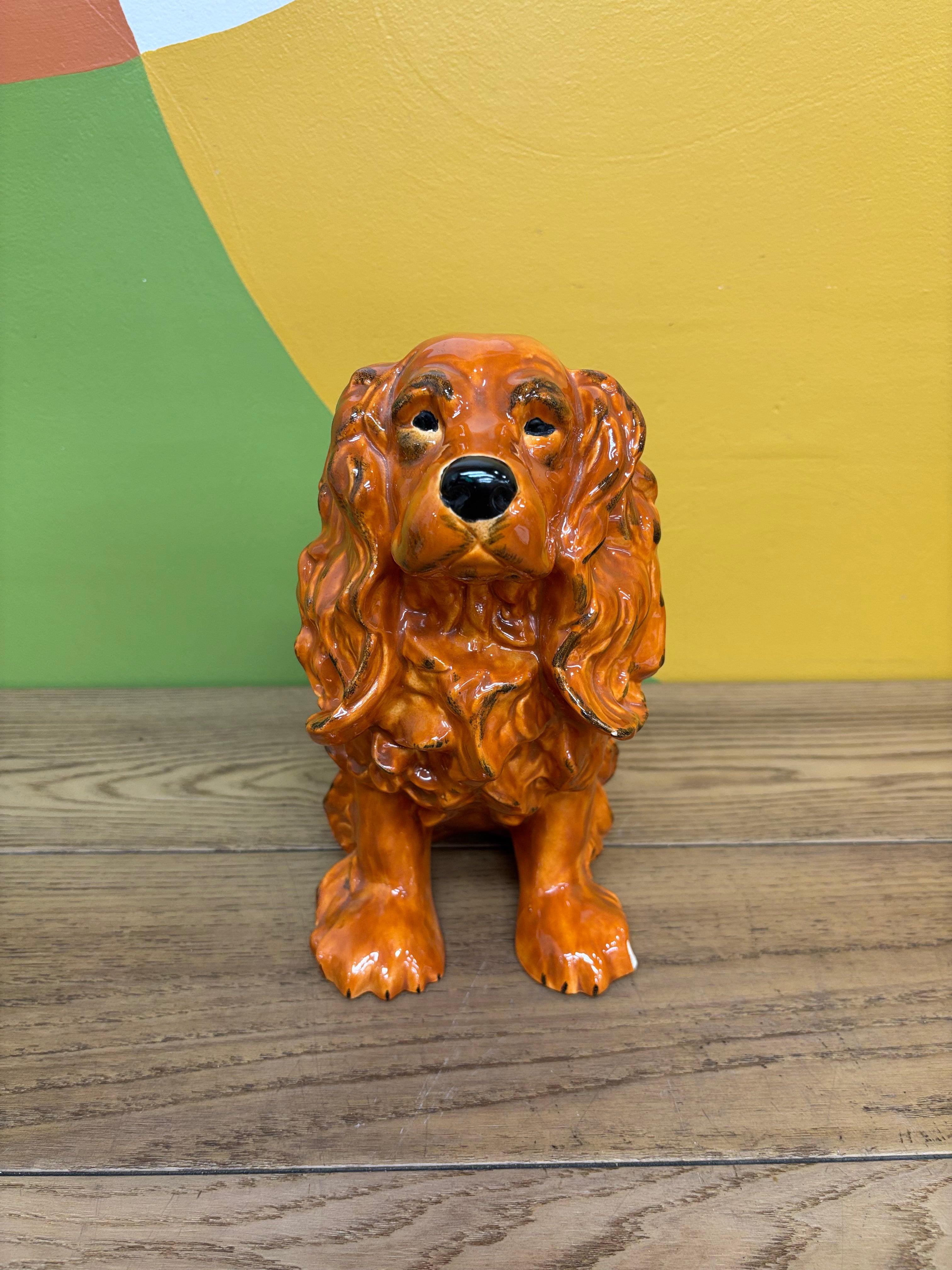 Large Ceramic Dog Statue