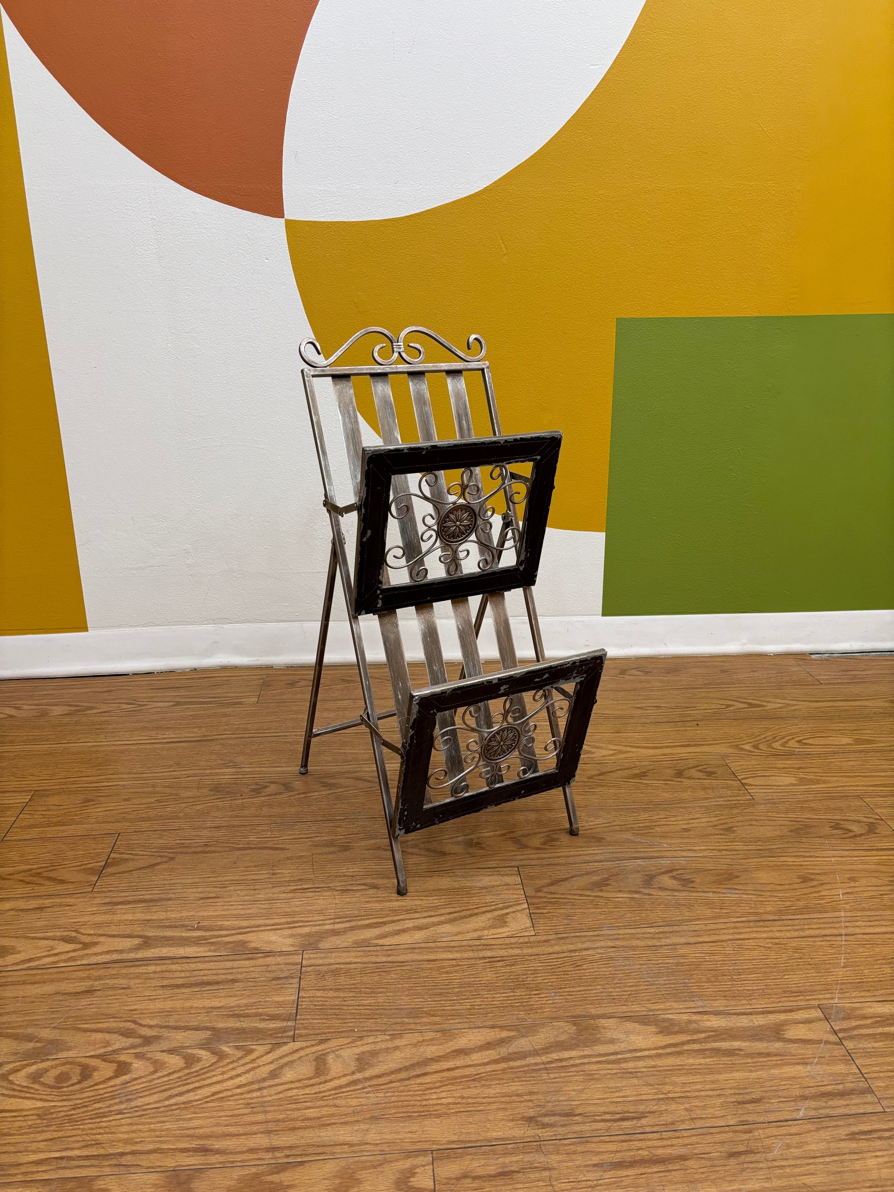 Foldable Metal Magazine Rack