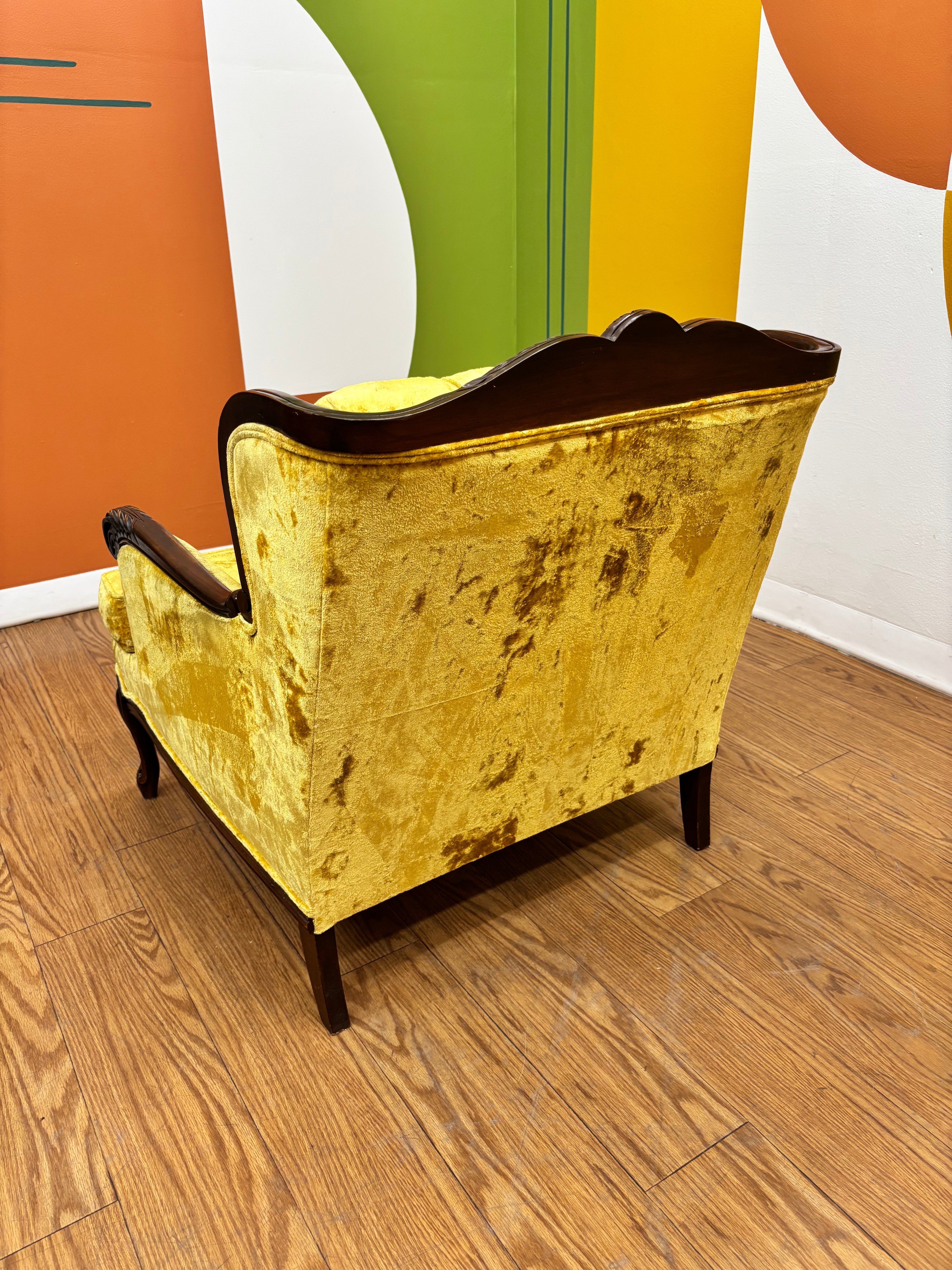 Yellow Tufted Chair
