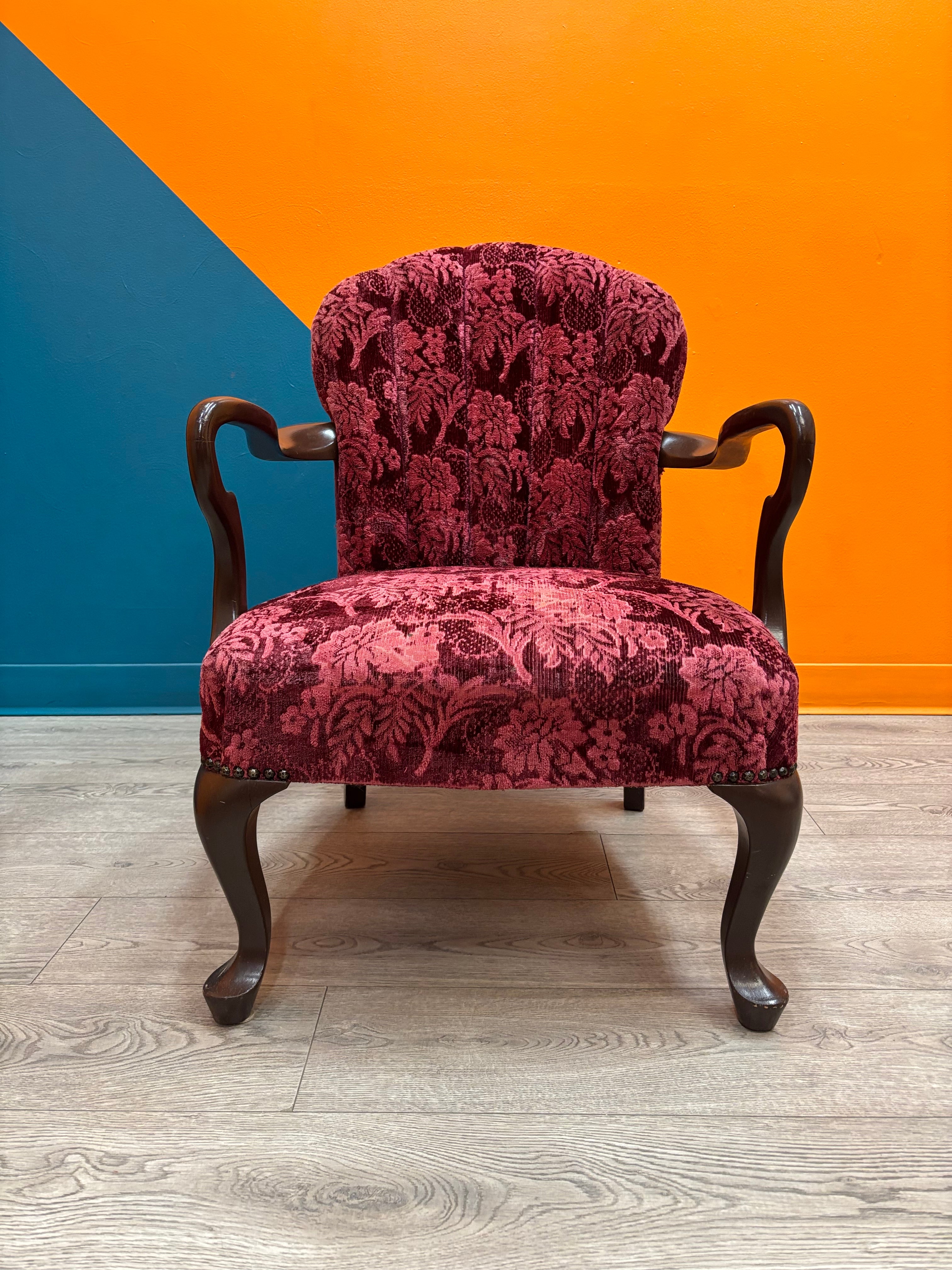 Cranberry Red Armchair