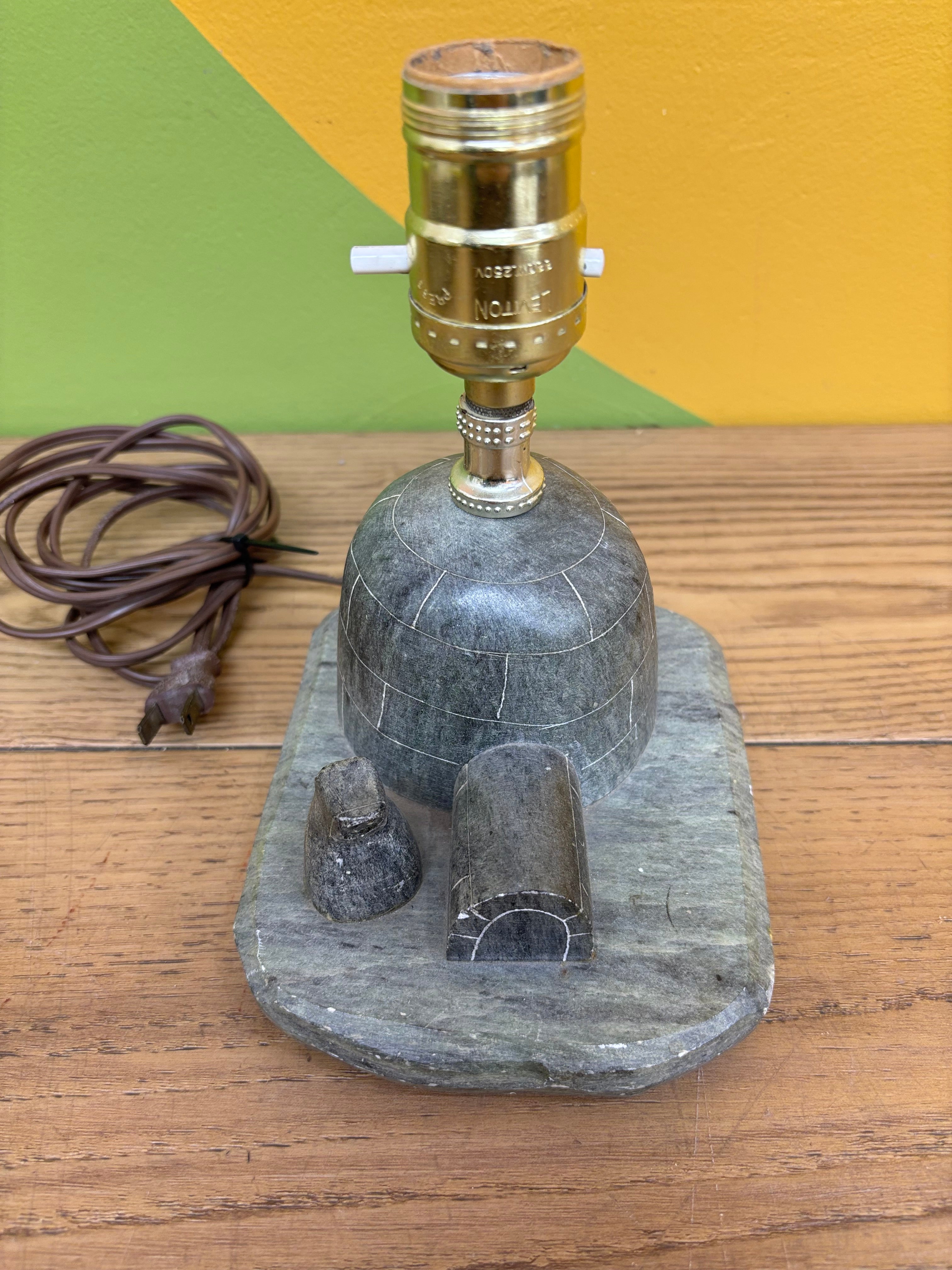 Soapstone Igloo Lamp Base