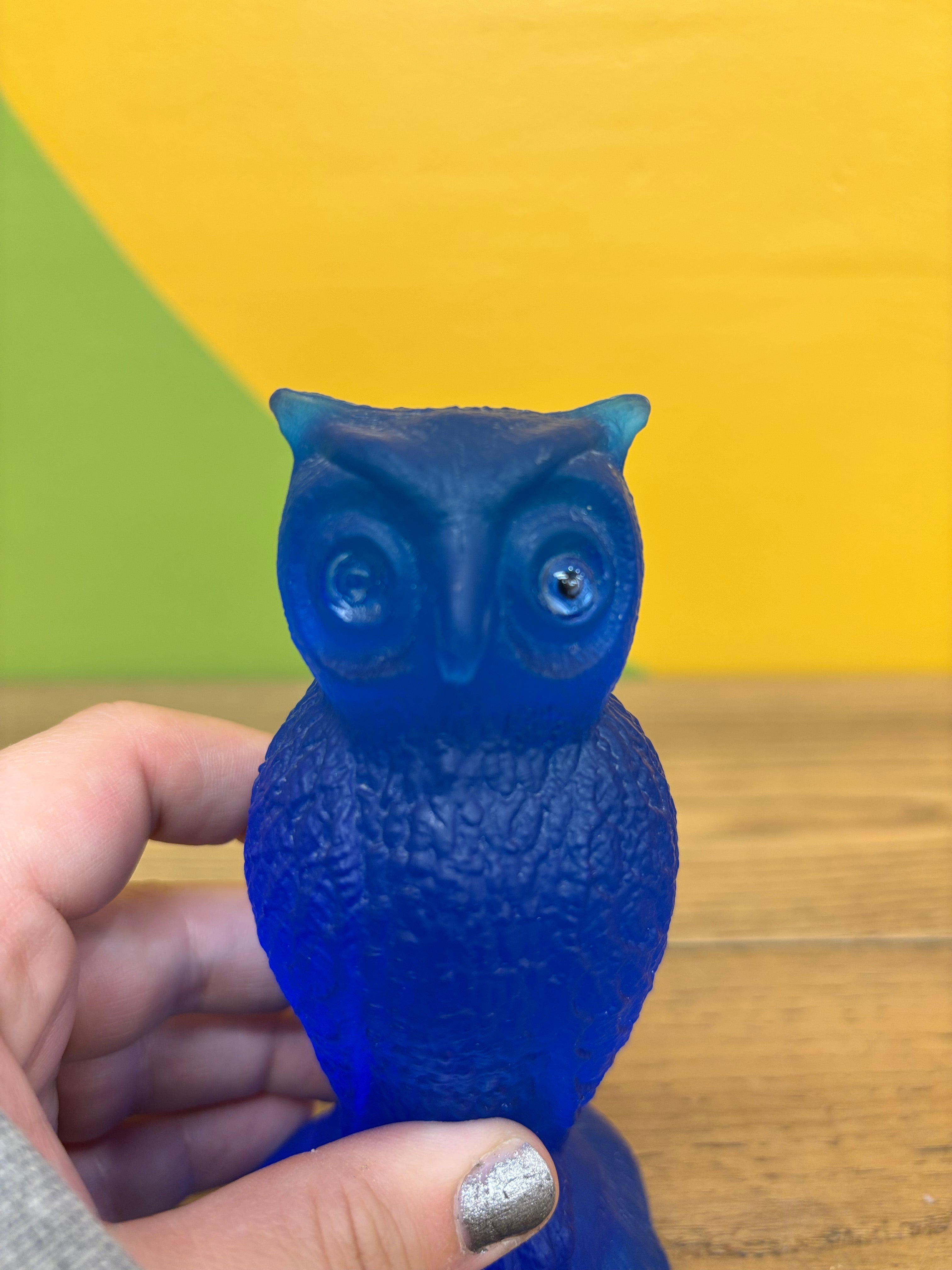 Blue Glass Owl