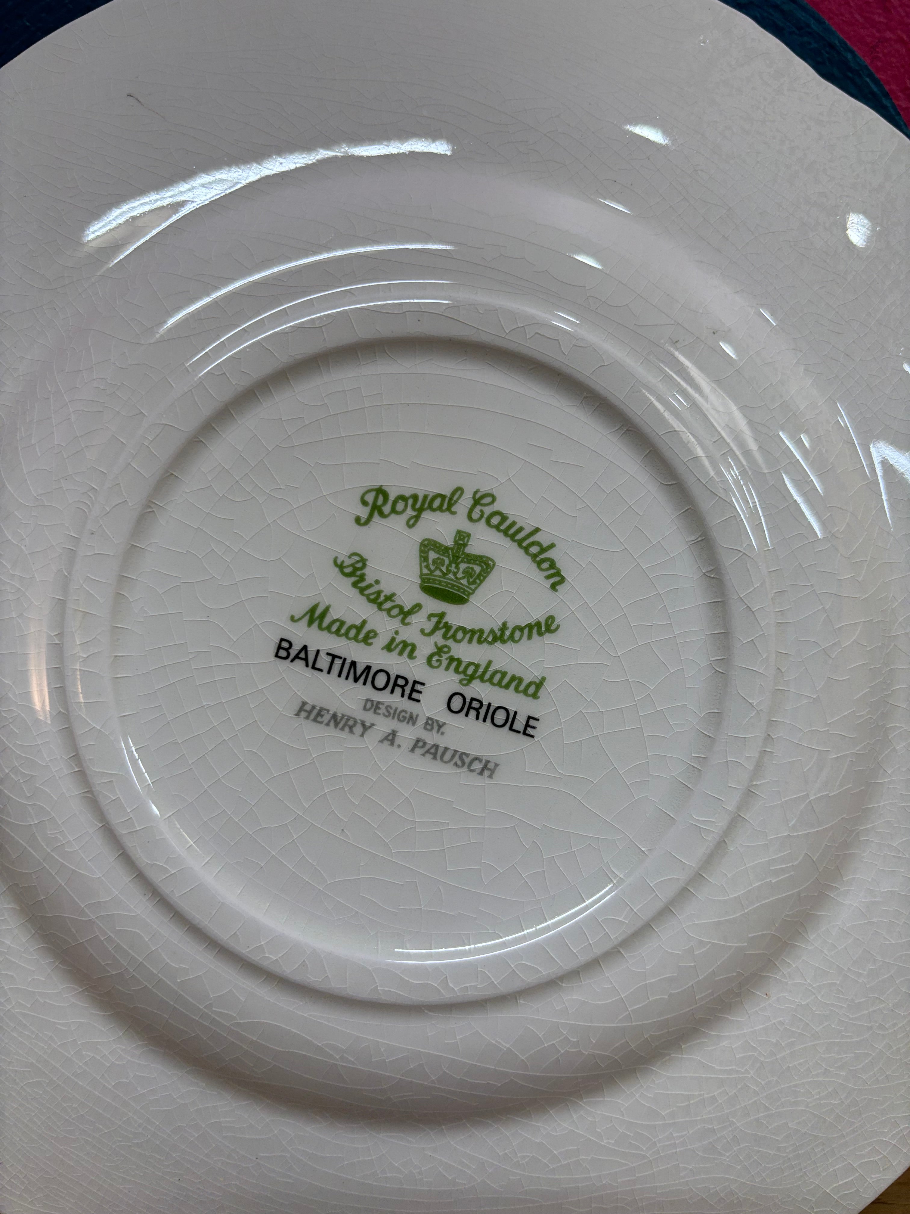 Royal Cauldon Decorative Plate - Baltimore Oriole