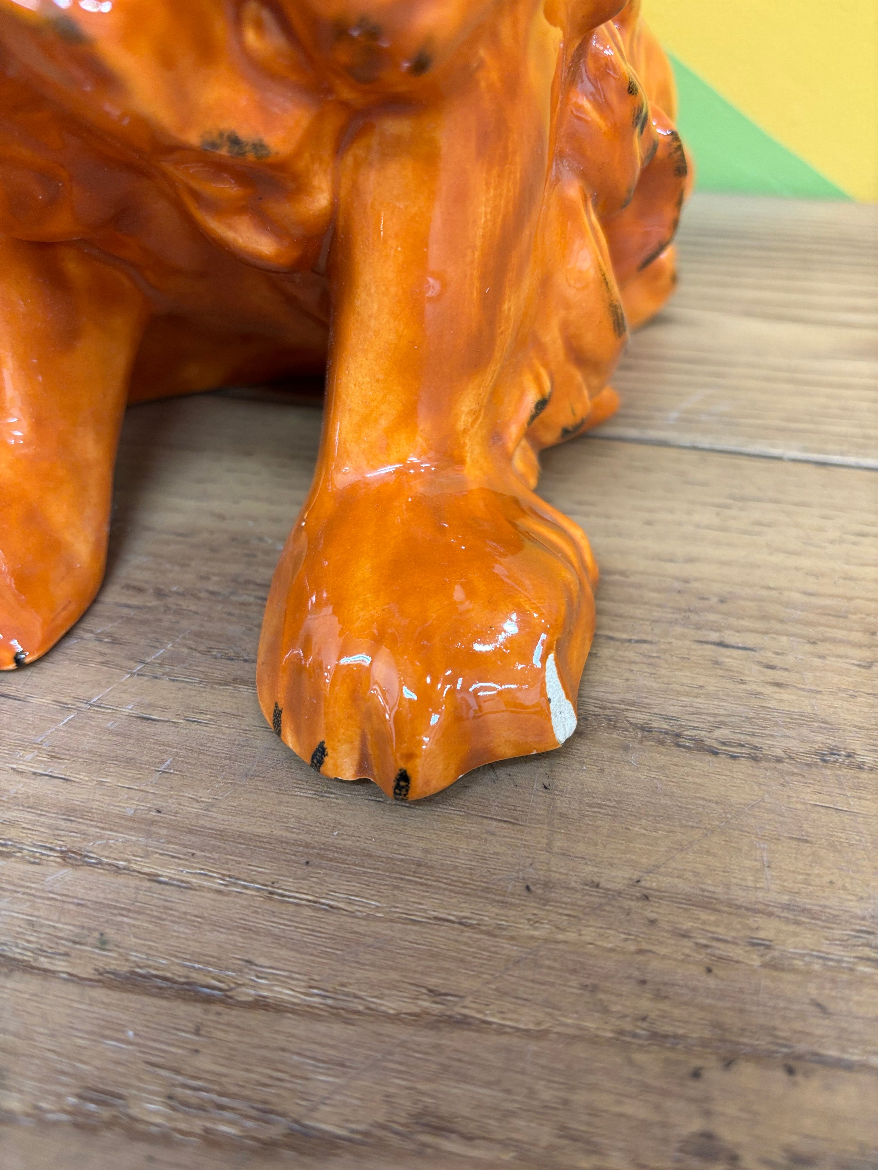 Large Ceramic Dog Statue