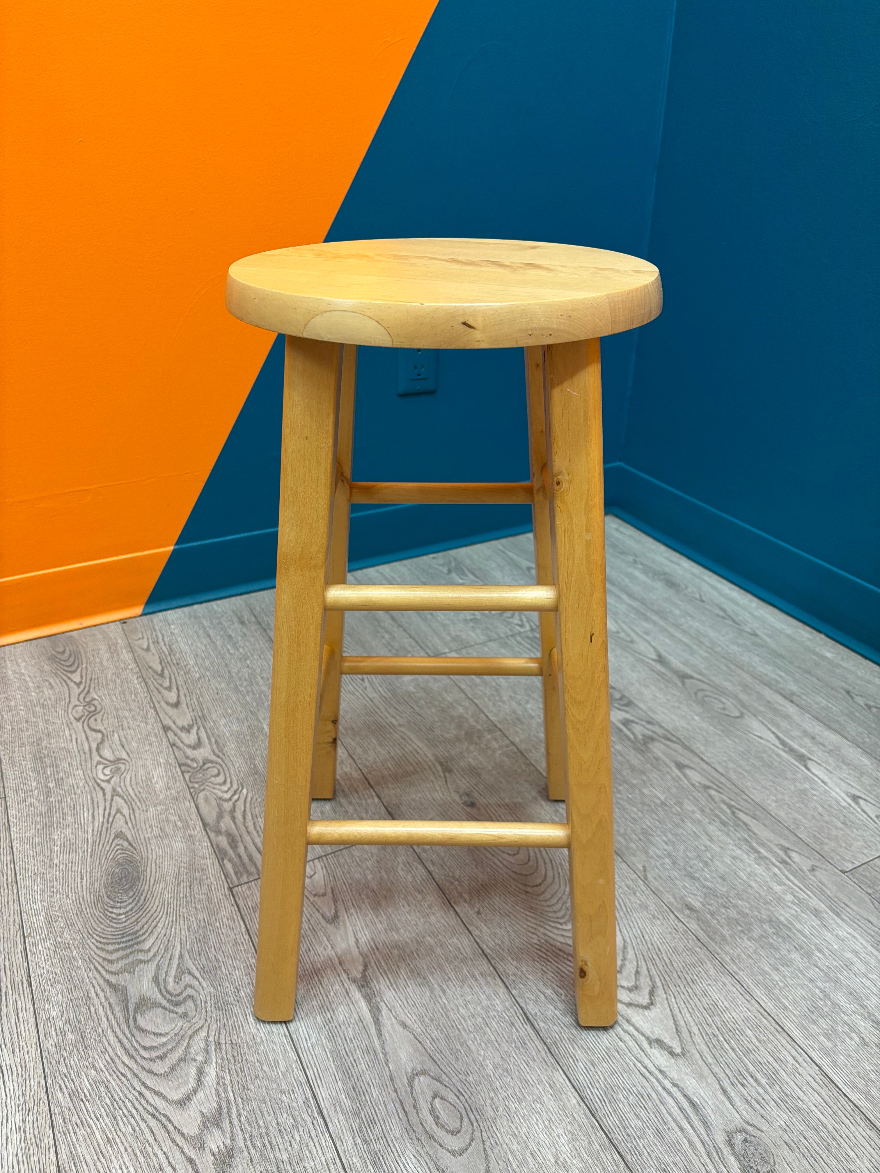 Solid Wood Bar Stool (2 available)