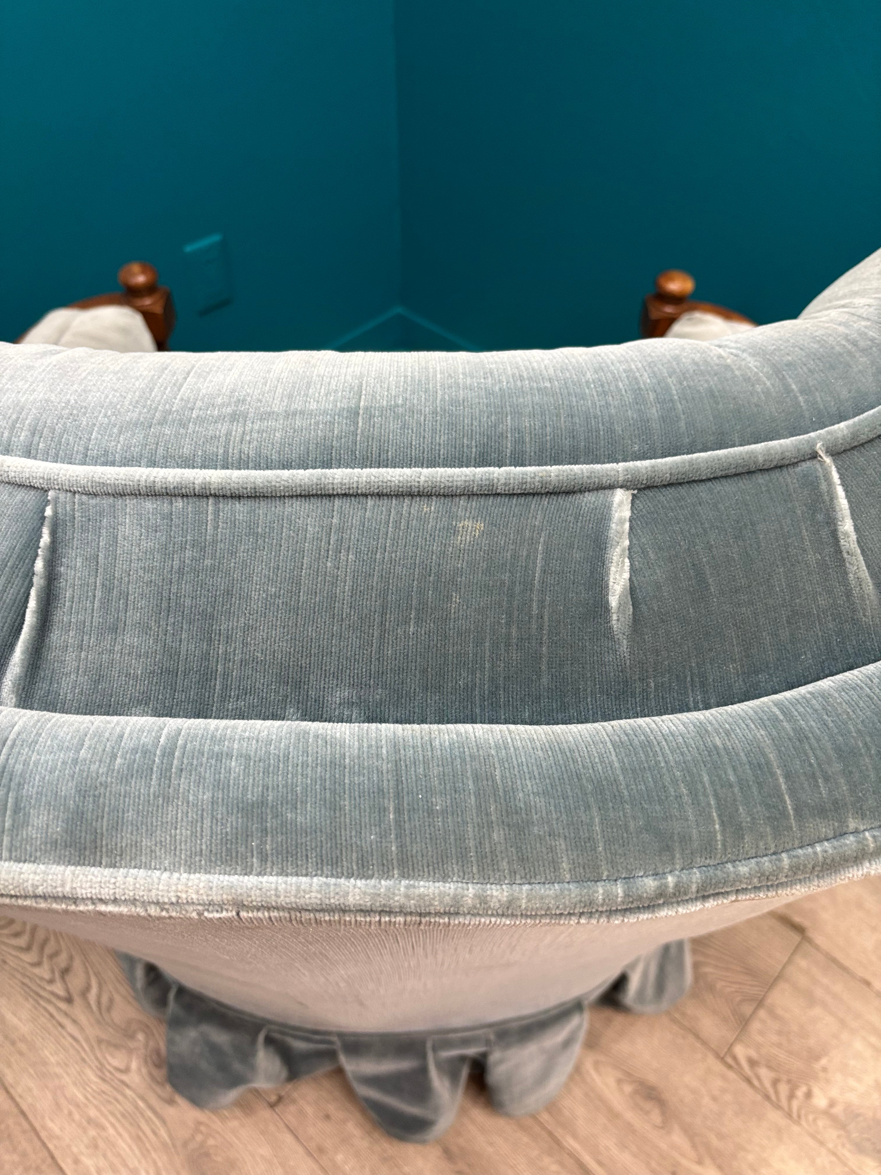 Blue Tufted Accent Chair