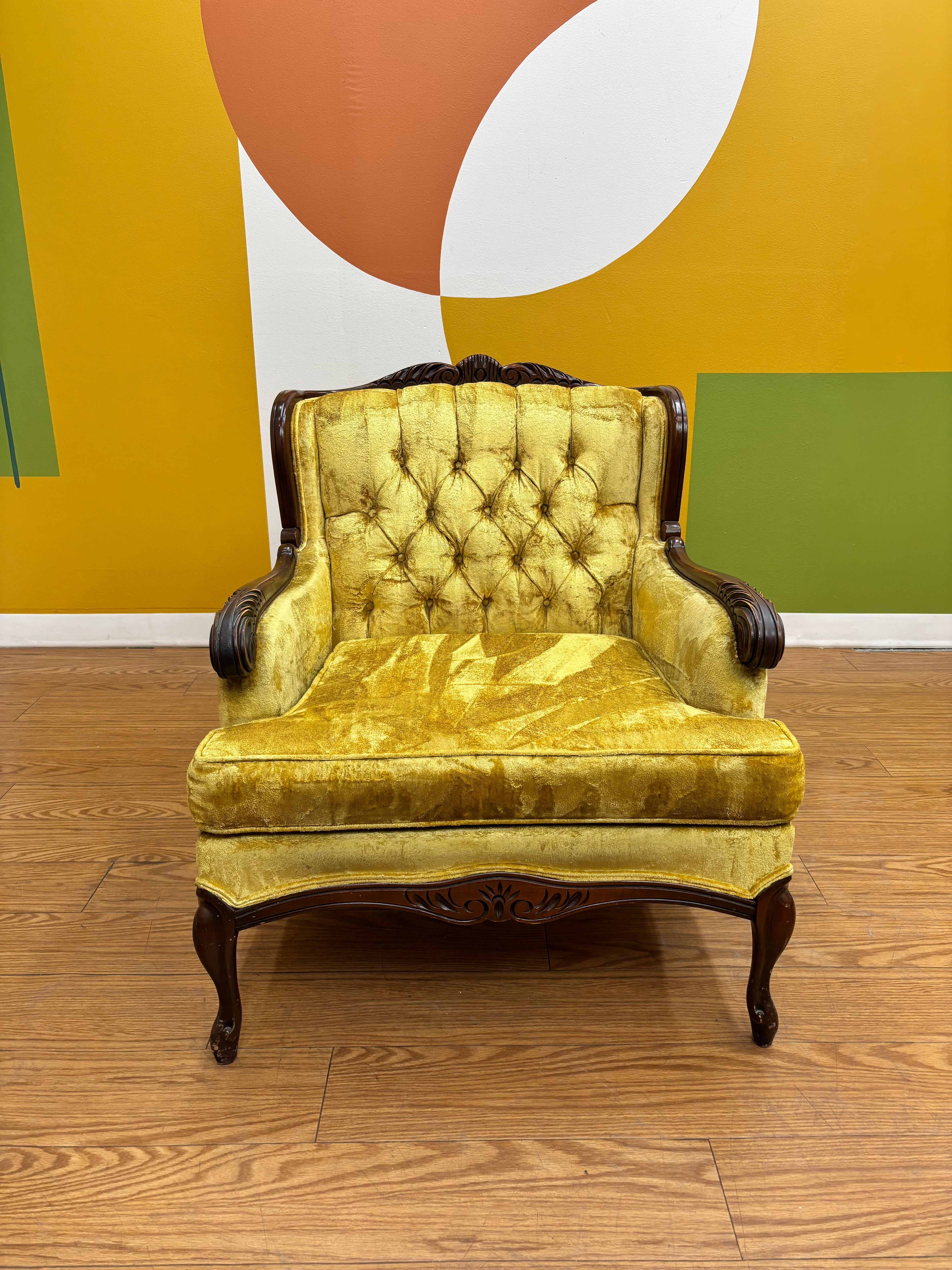 Yellow Tufted Chair