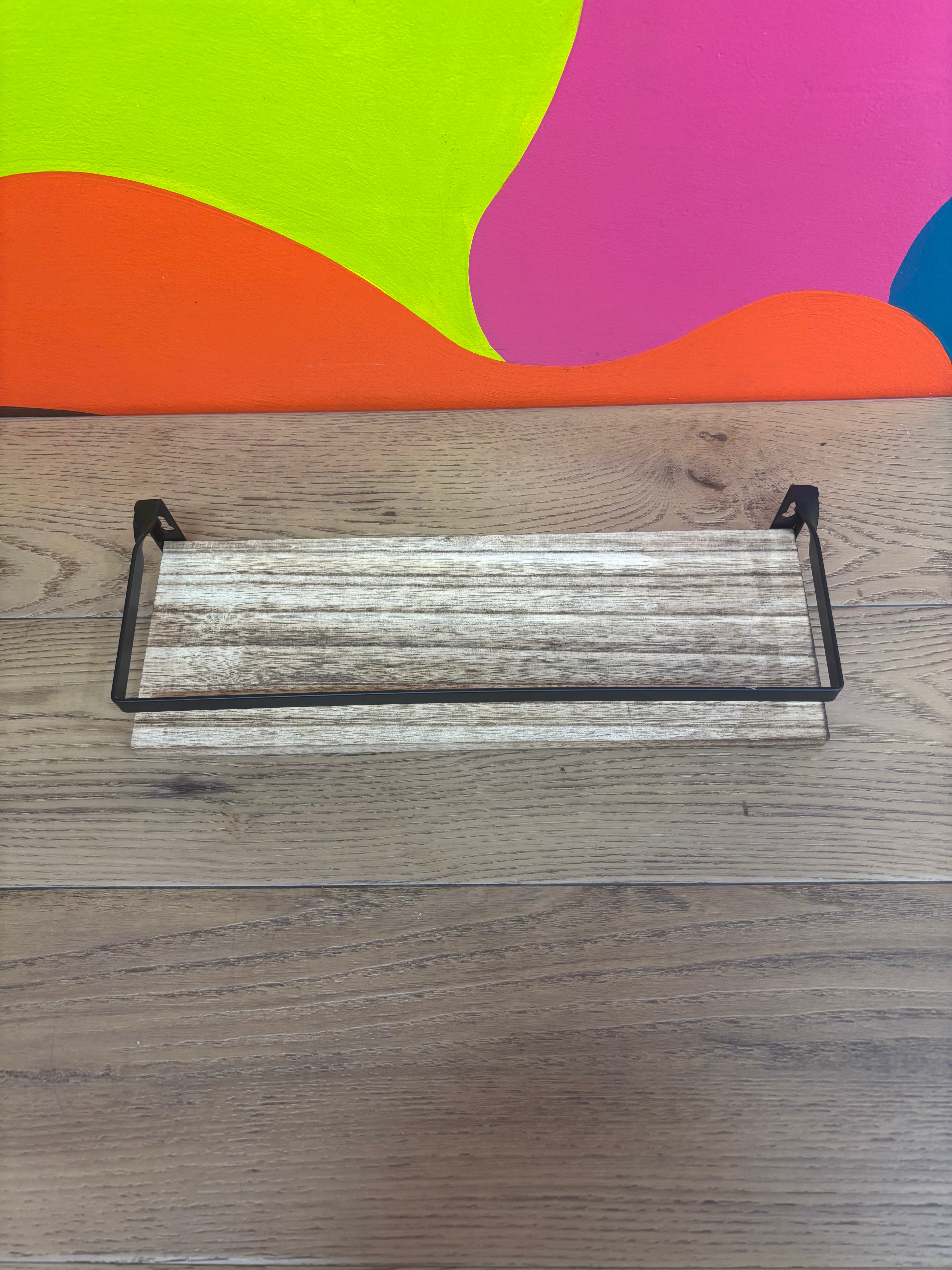 Wood and Metal Wall Shelf #2