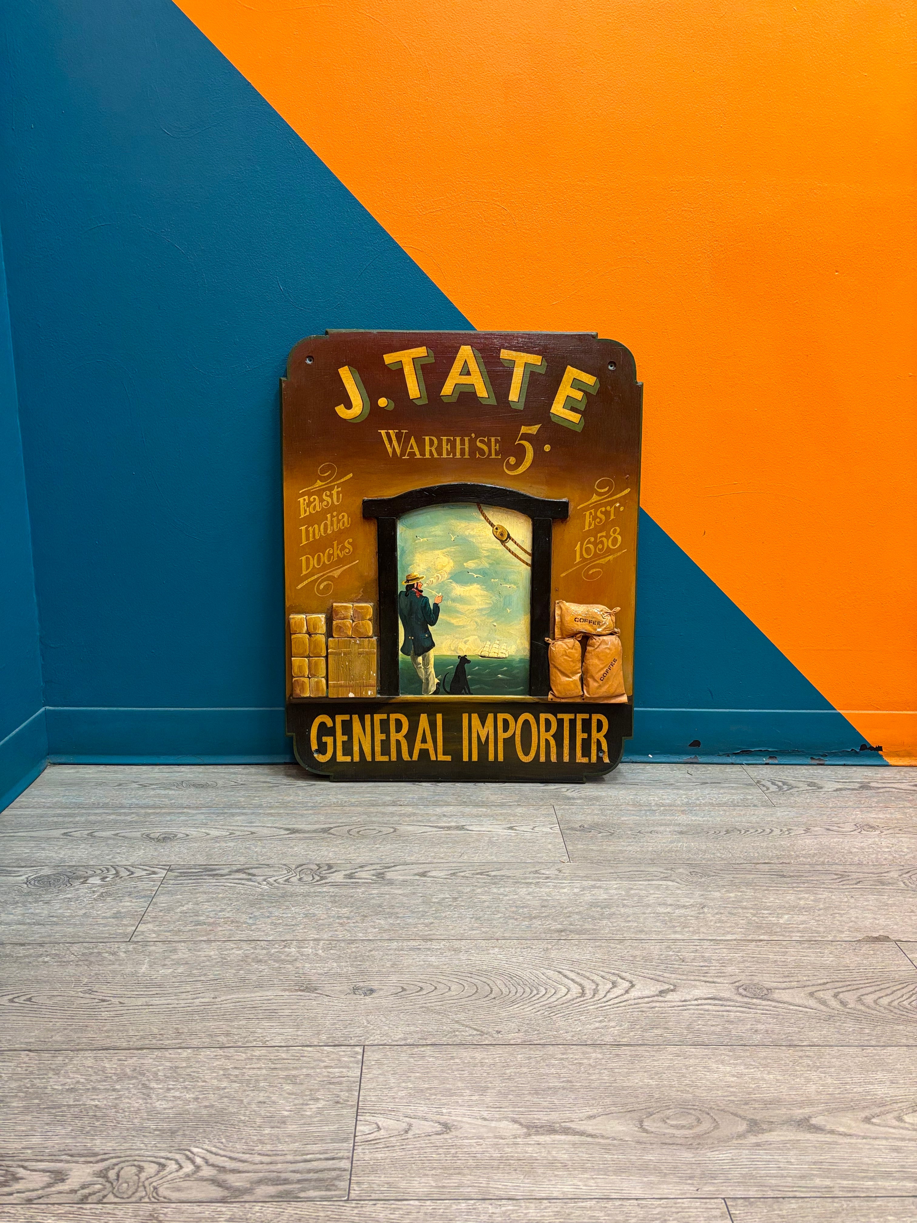 J. Tate General Importer Sign