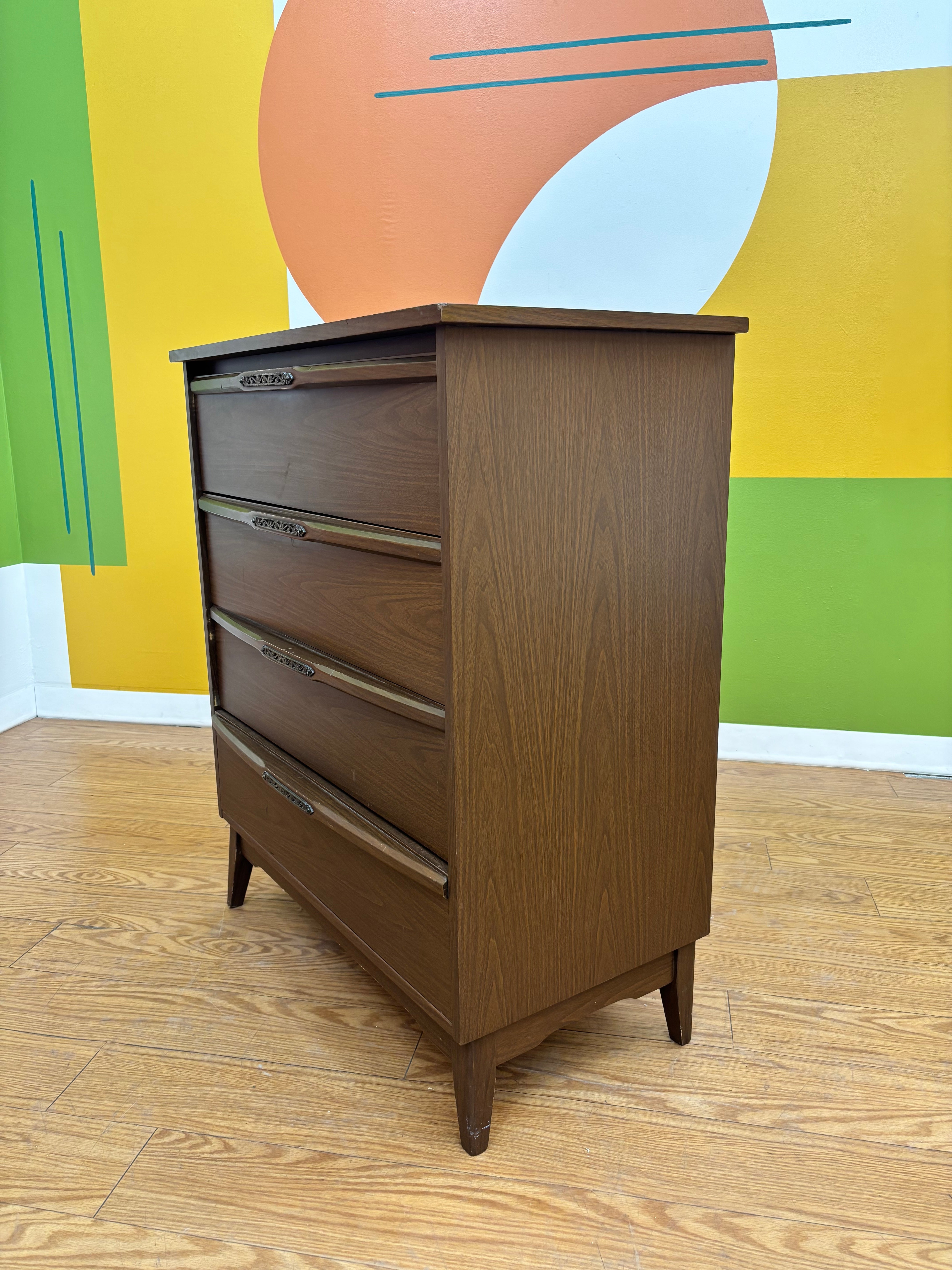Wood 4-Drawer Dresser