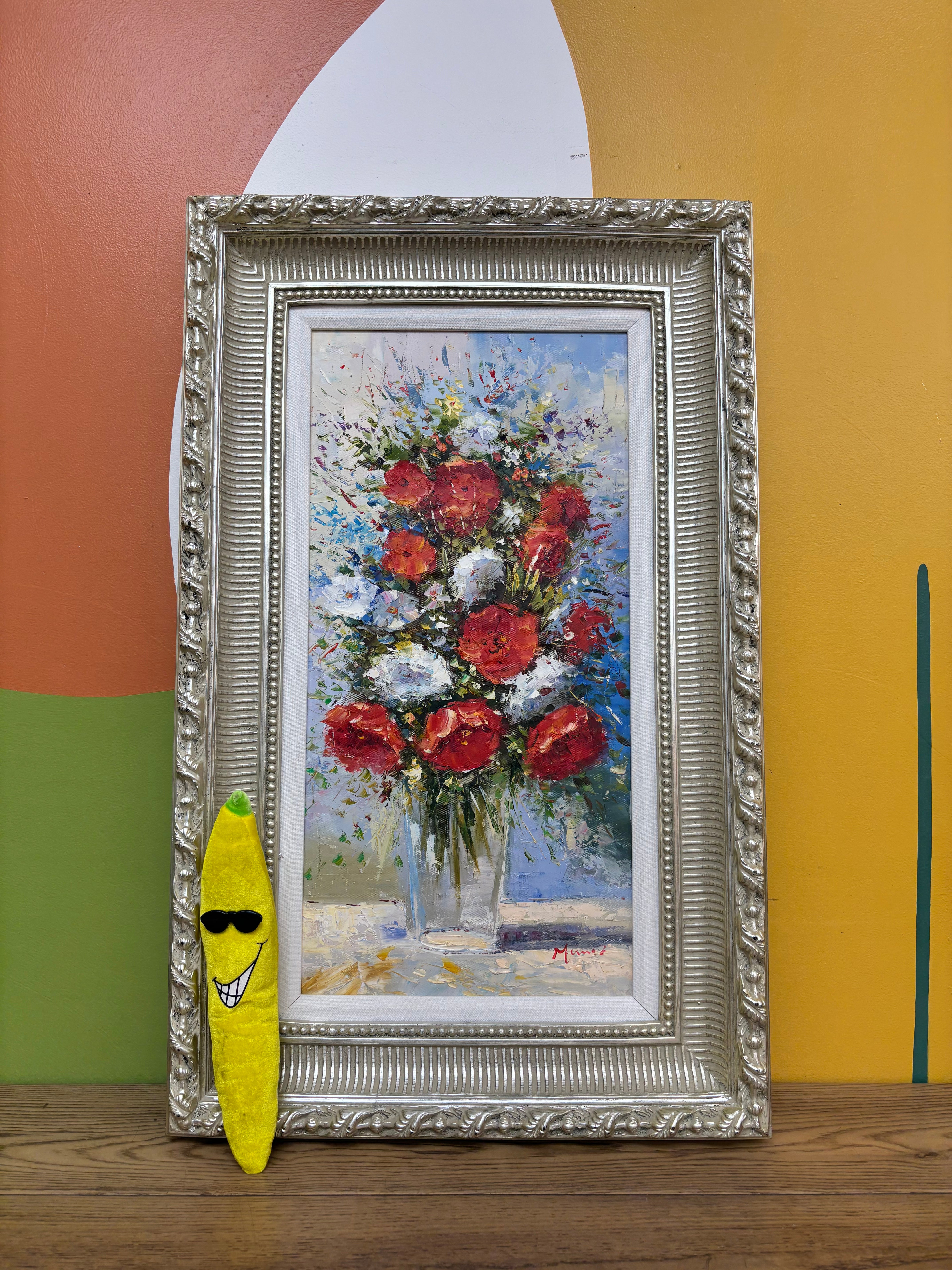Framed Floral Painting