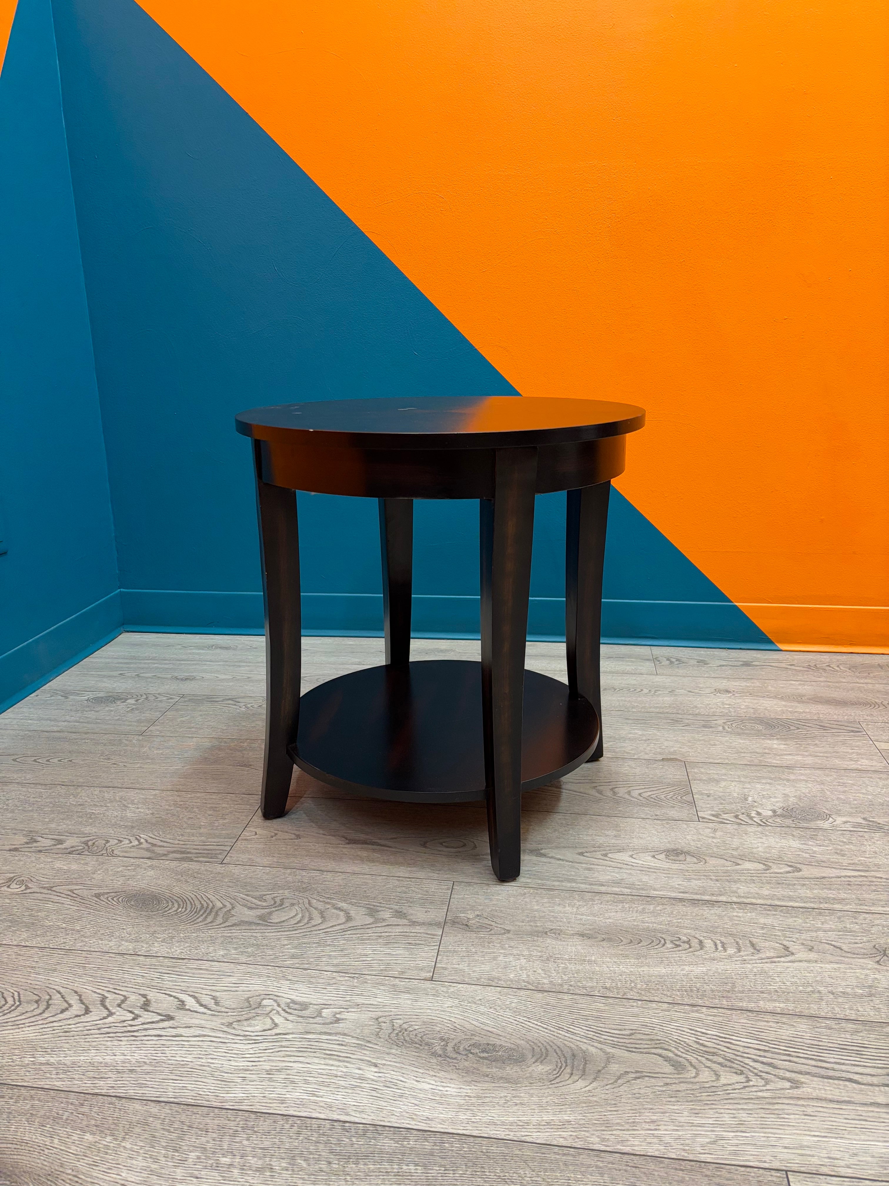 Wood Round Side Table (2 available)