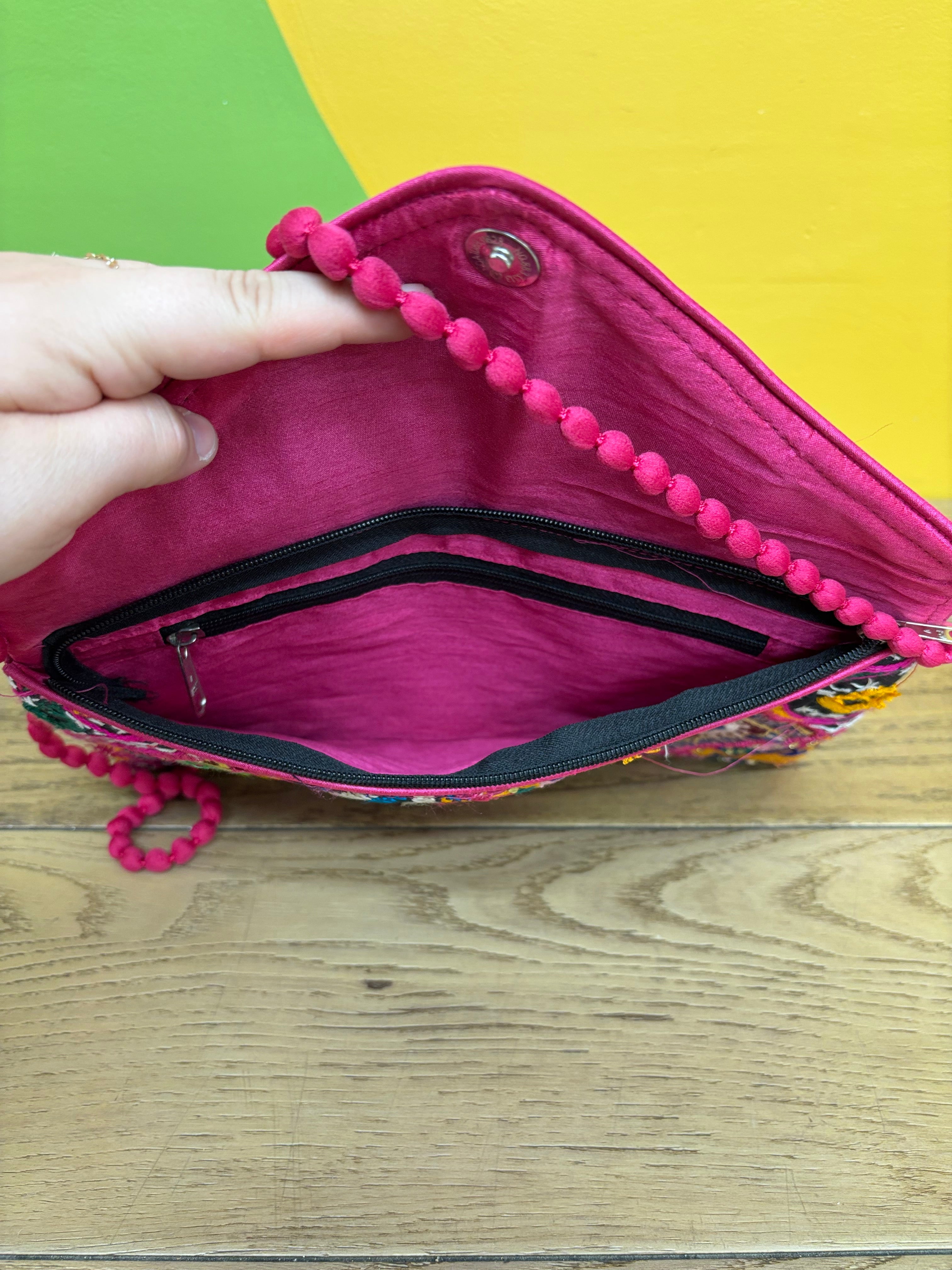 Embroidered Clutch