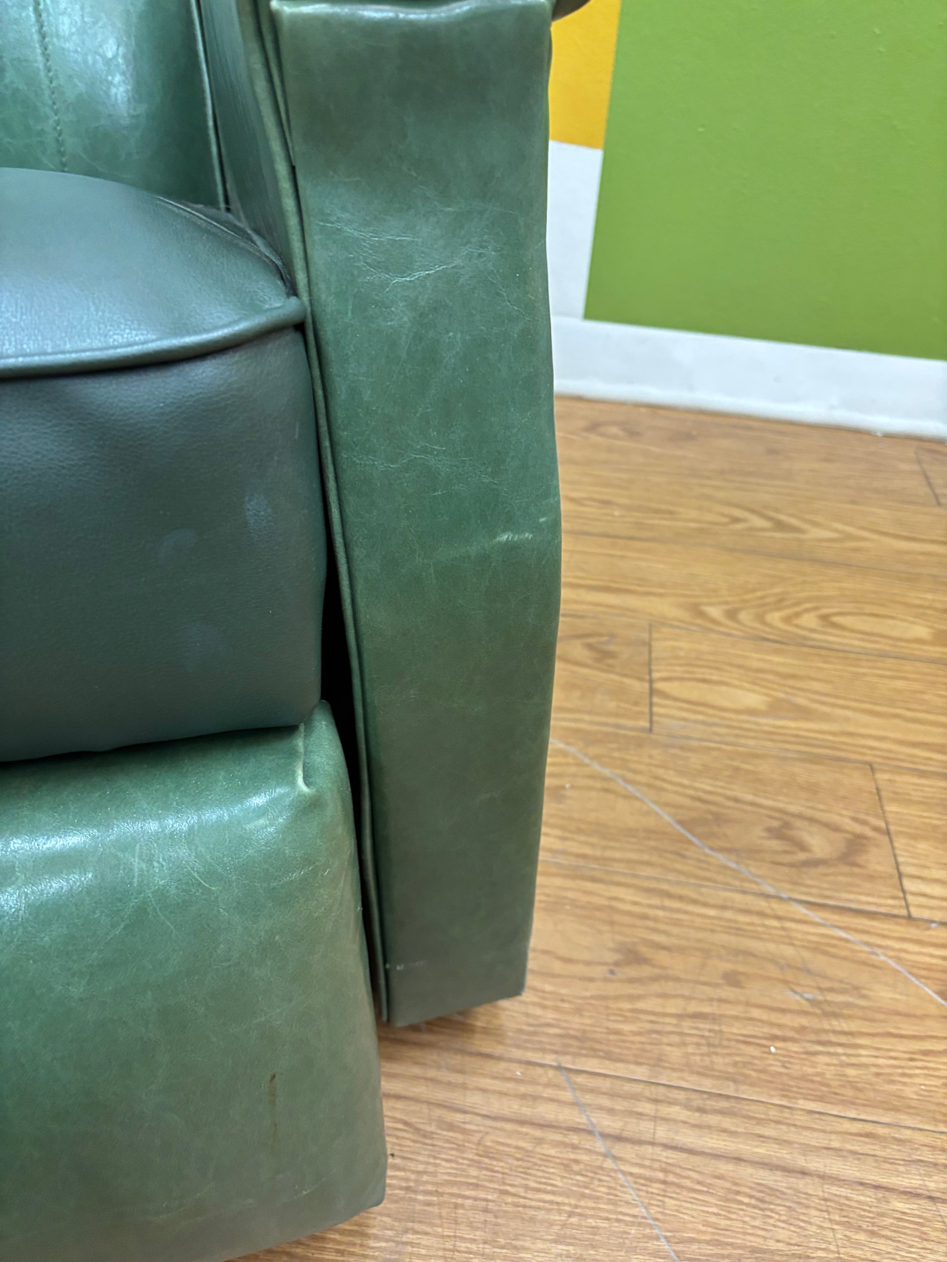 Green Pleather Recliner