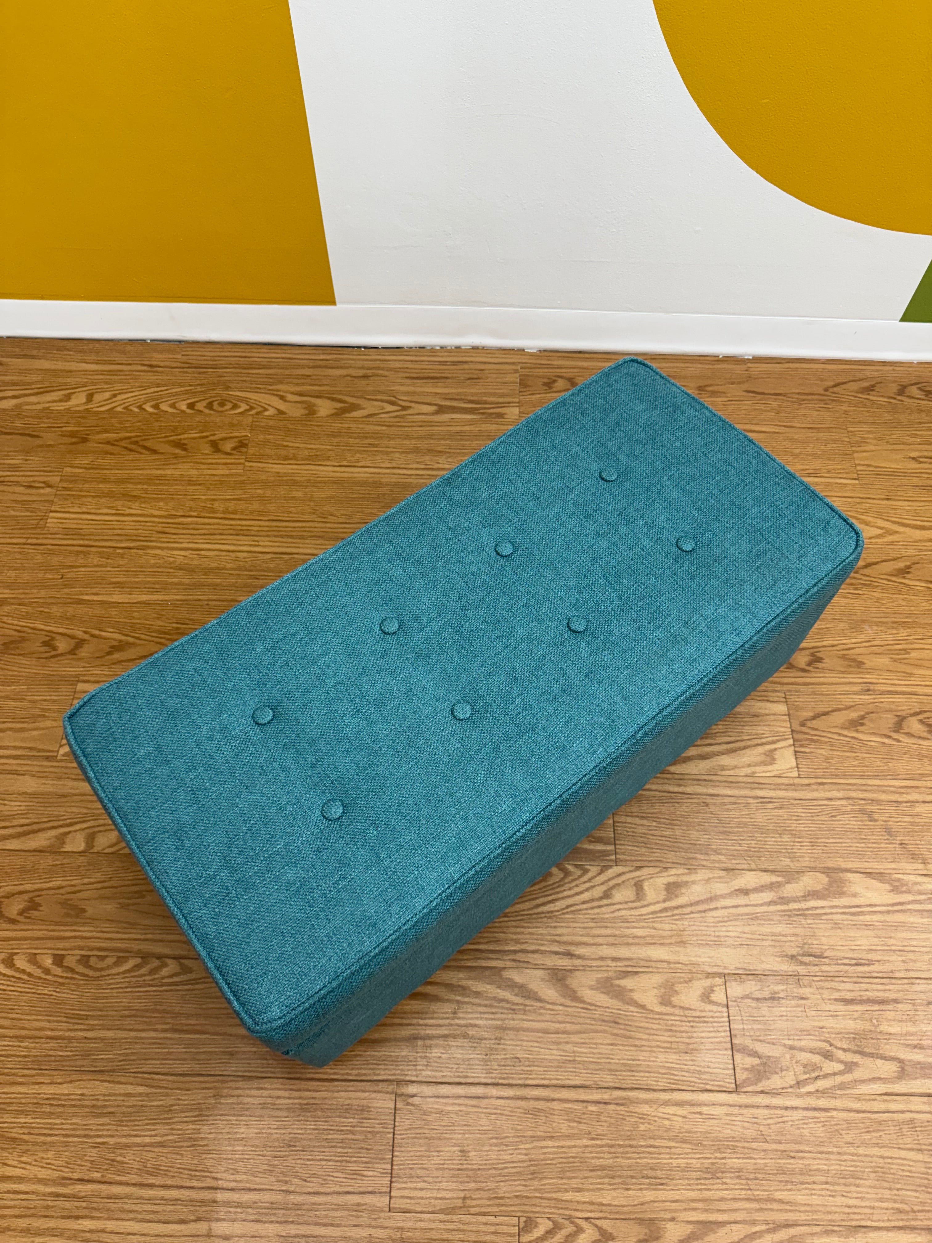 Blue Storage Ottoman