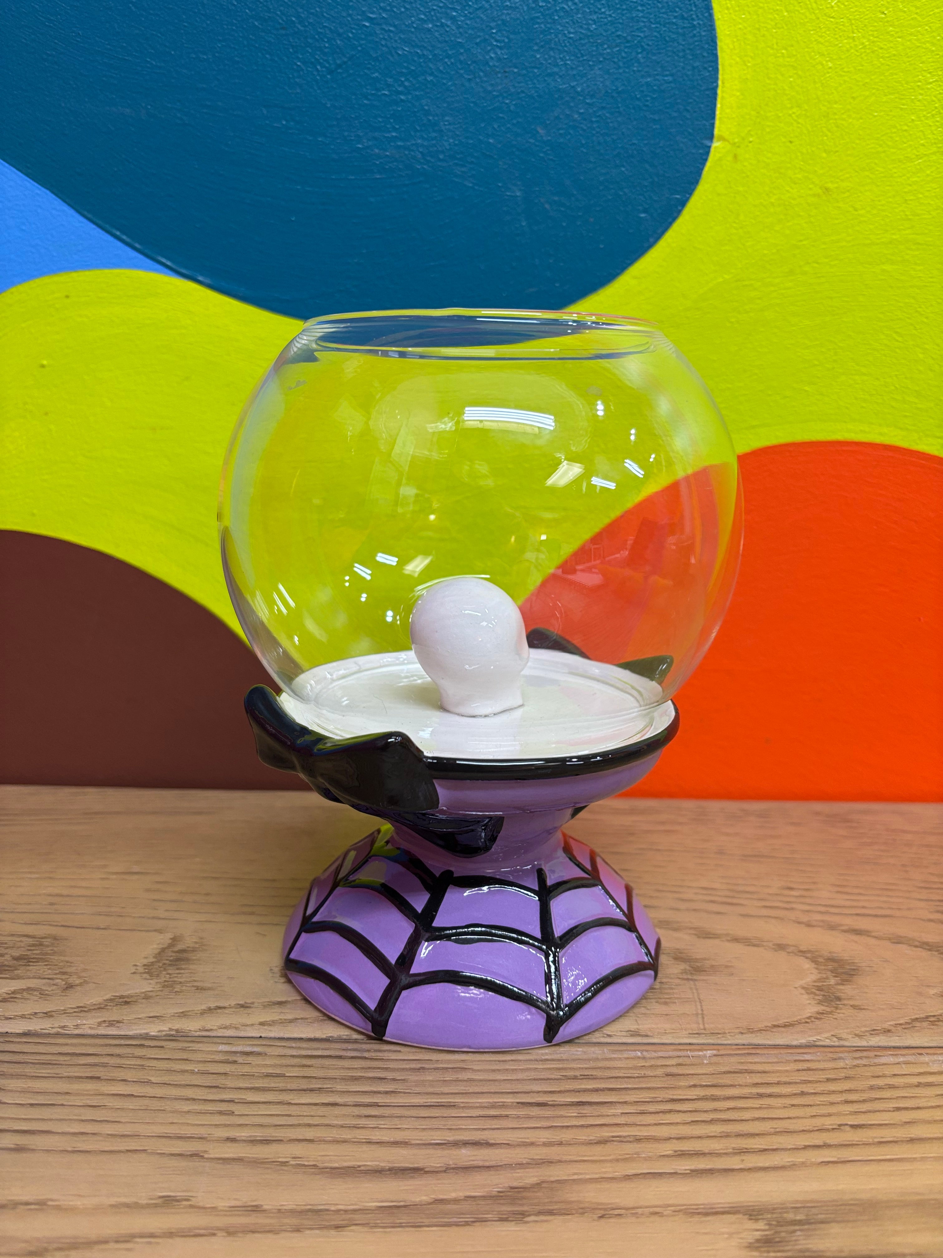 Light up Glass Skull Jar