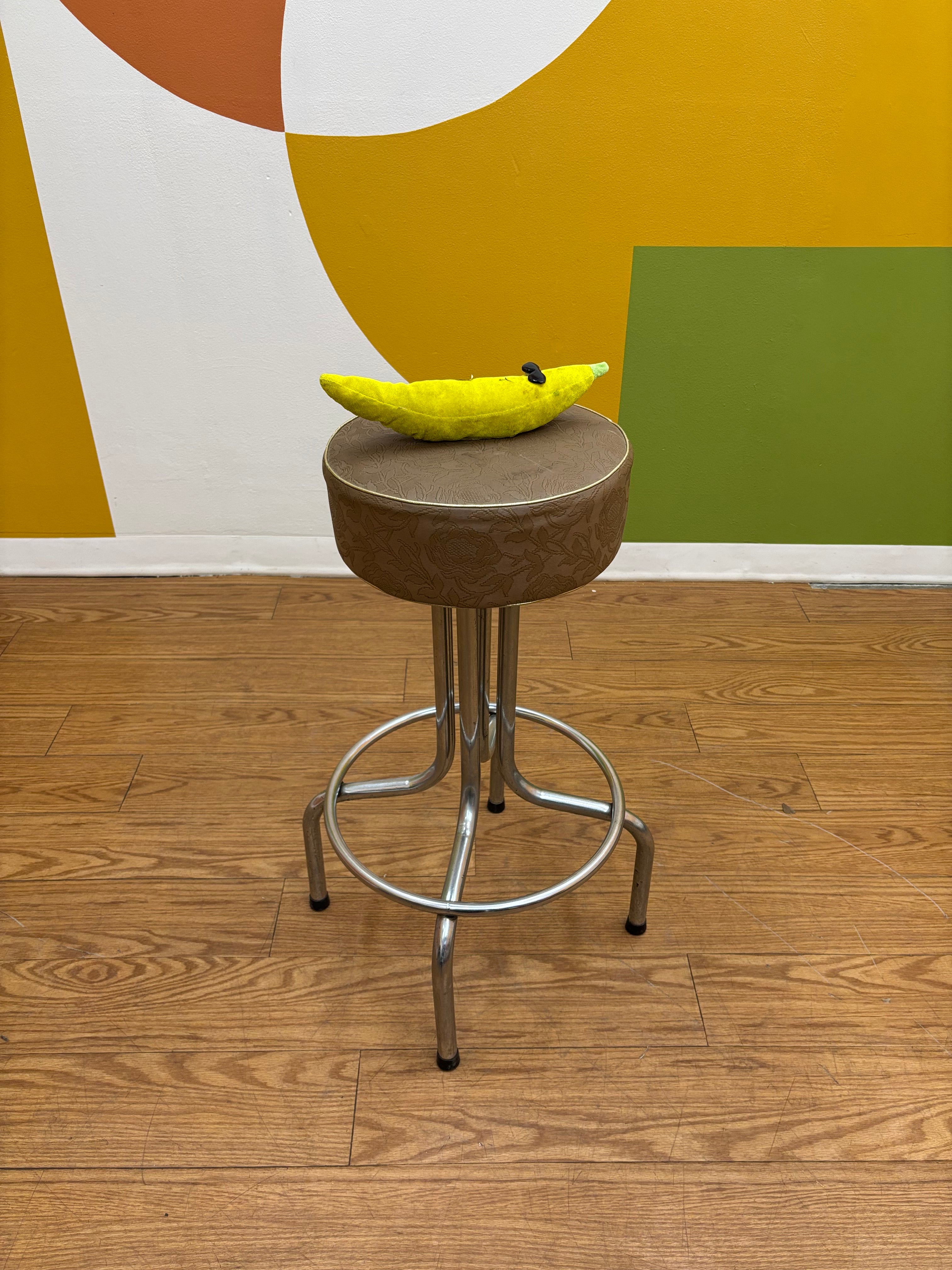 Brown Round Bar Stool