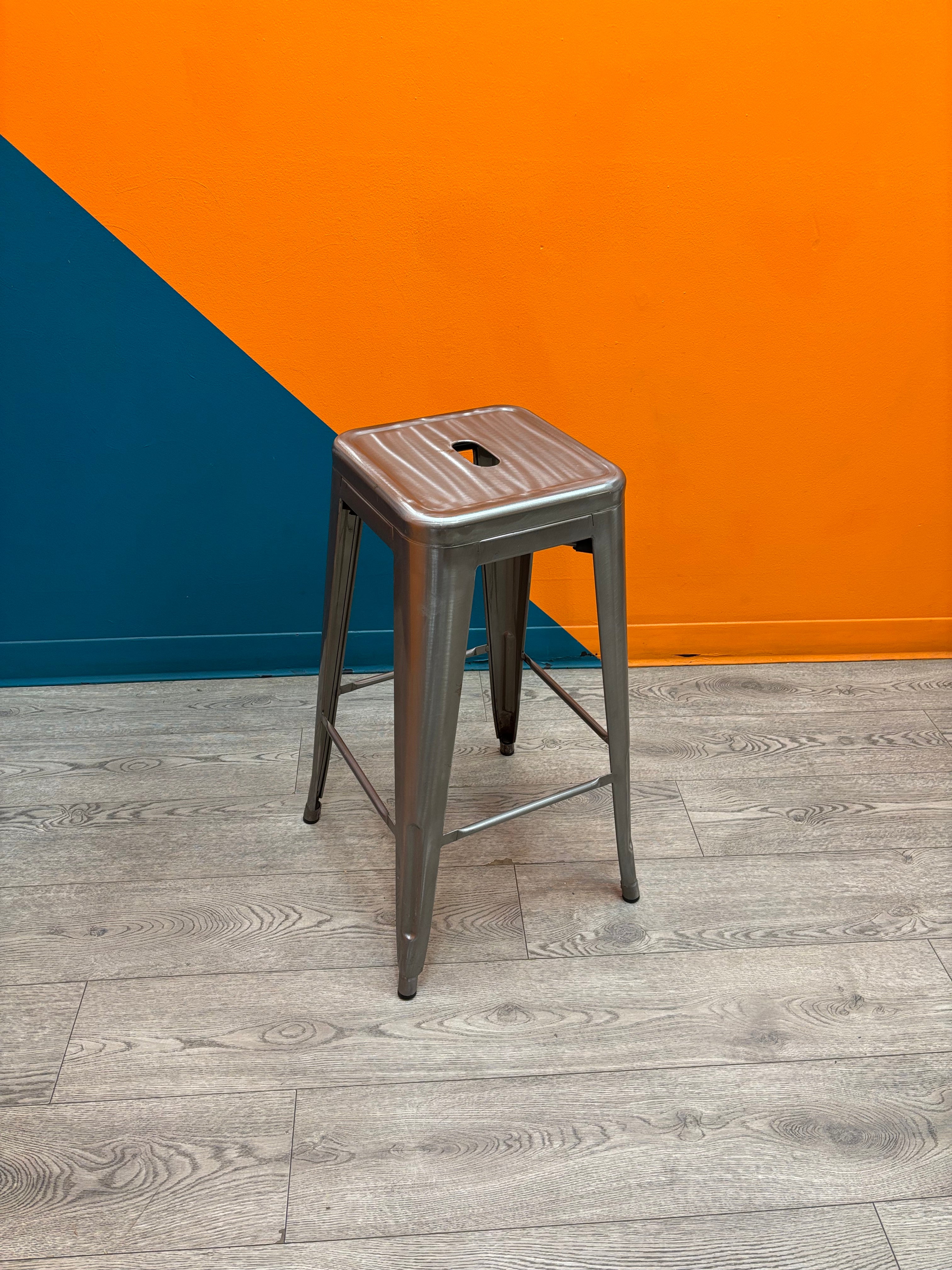 Grey Metal Stool (4 available)