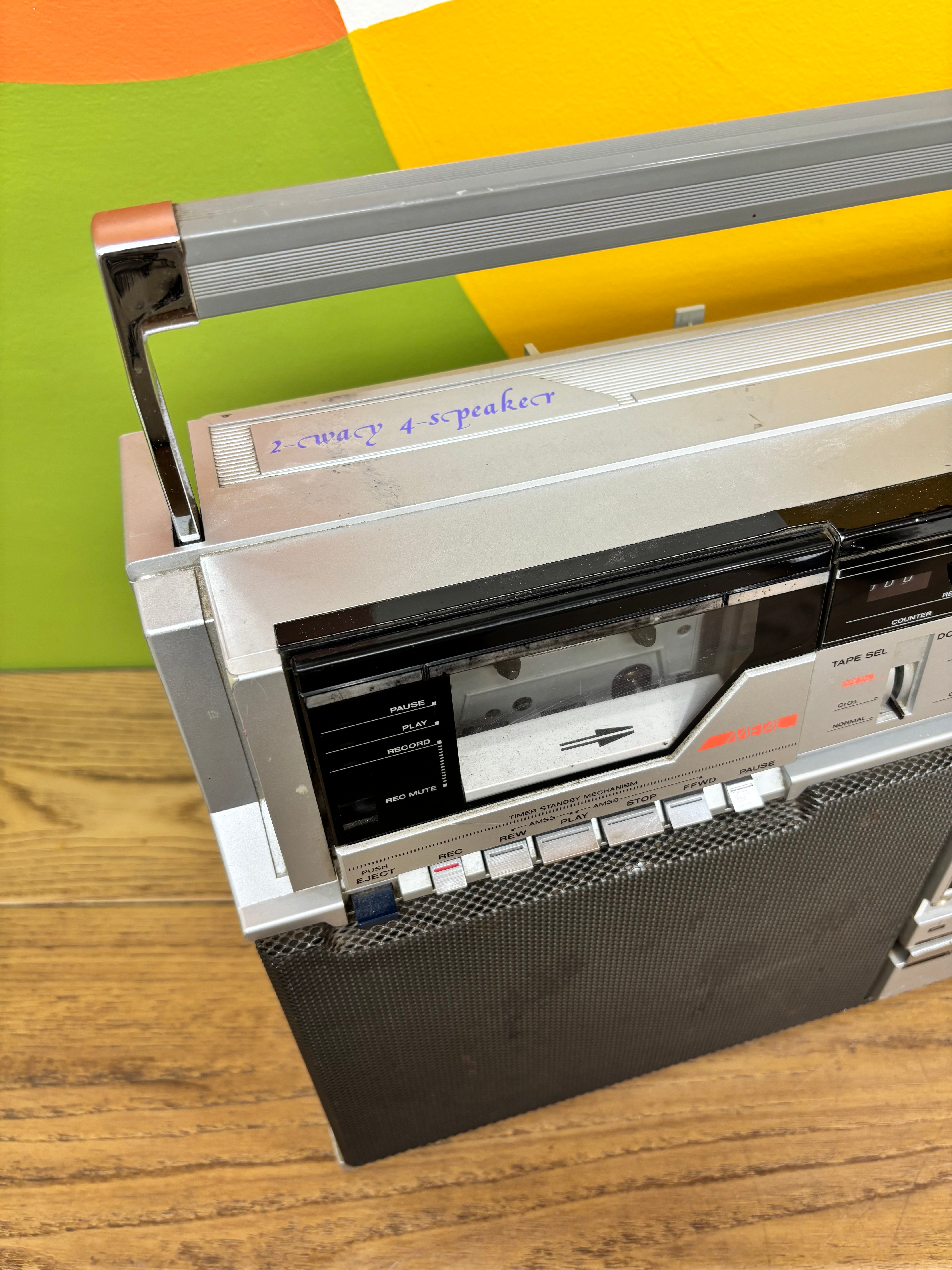 Sanyo M-X650 Radio Cassette Recorder Boombox