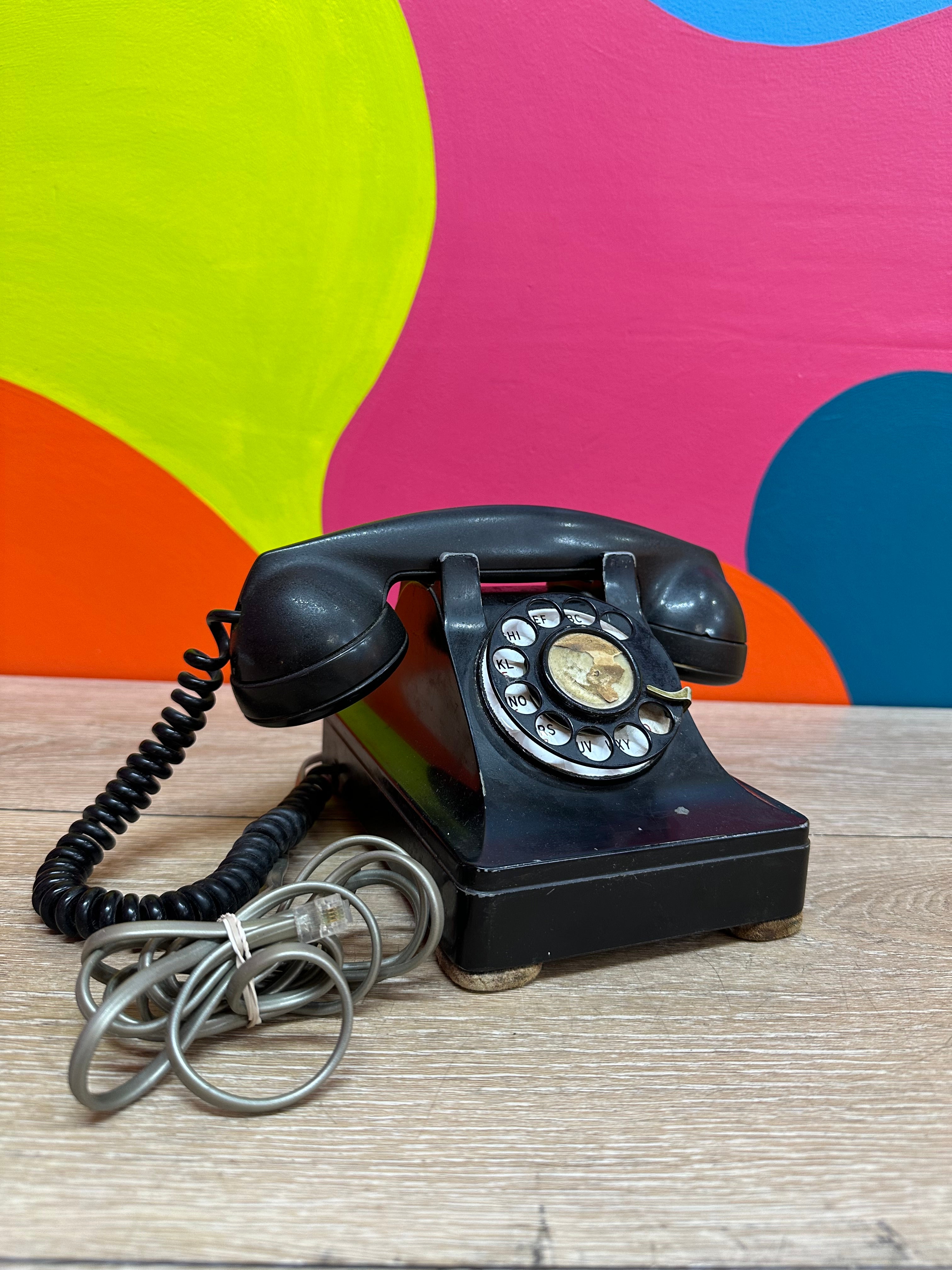 Black Rotary Phone