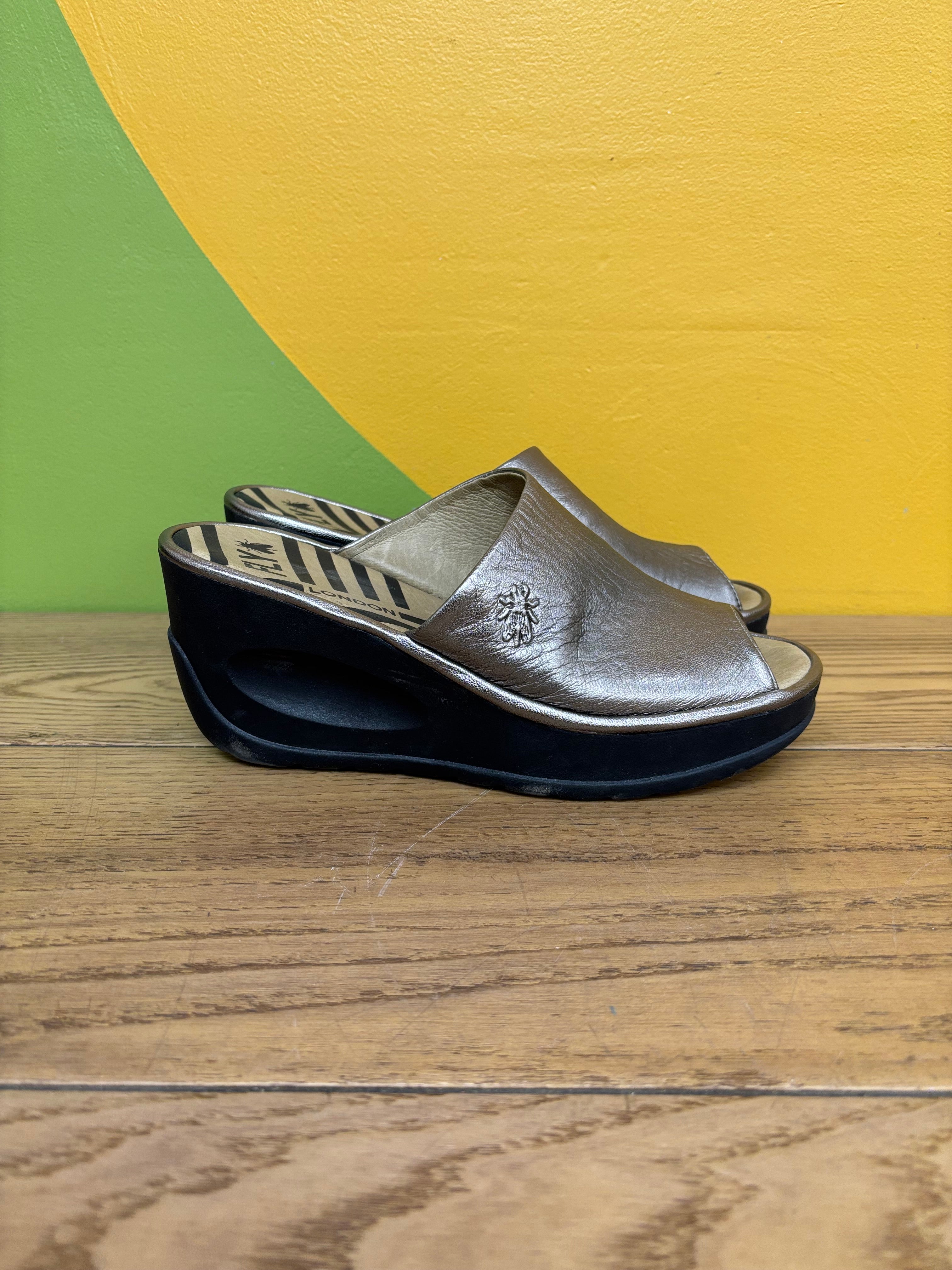 Fly London Wedge Sandals - Women's 39