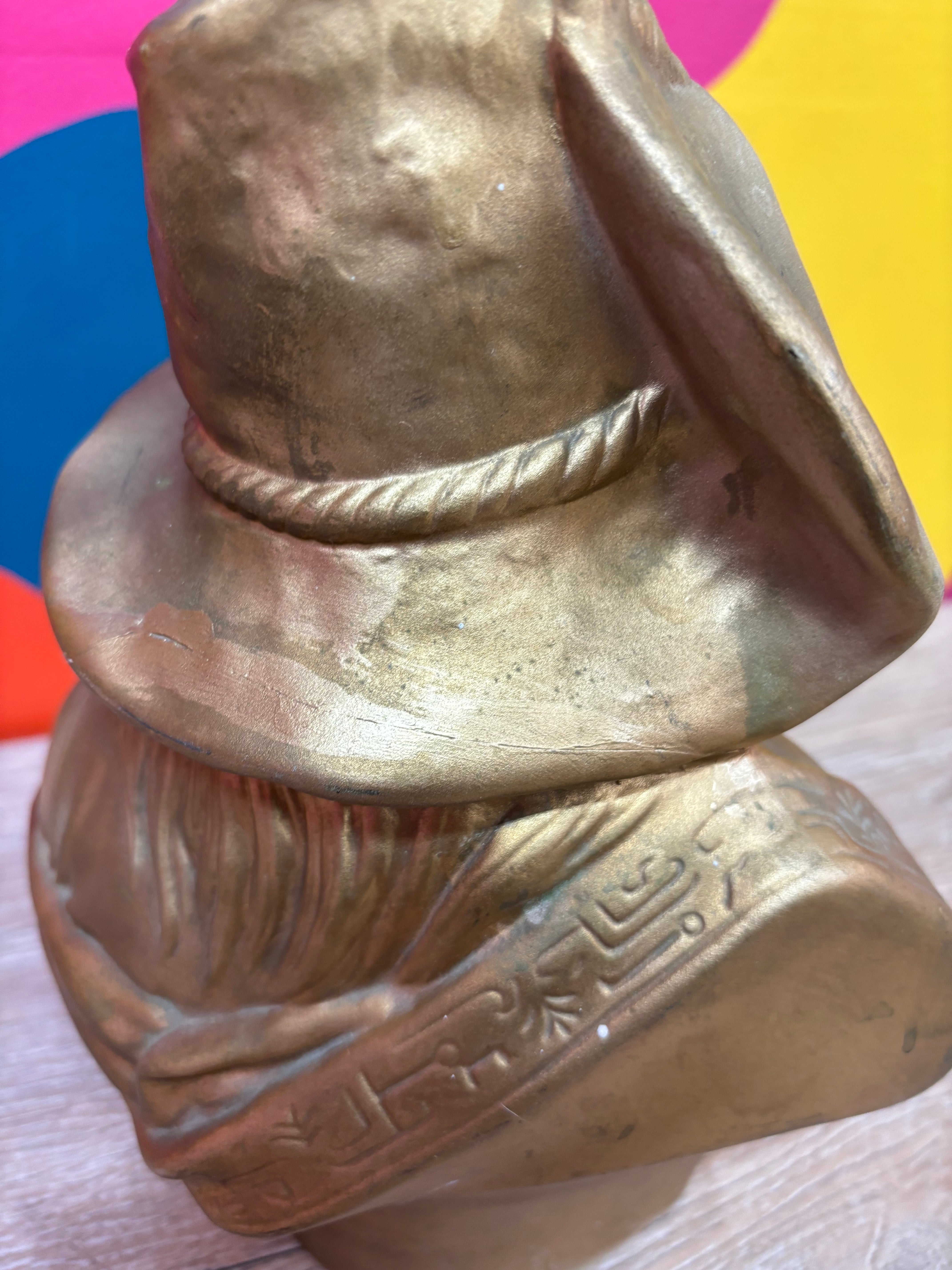 Gold Ceramic Bust