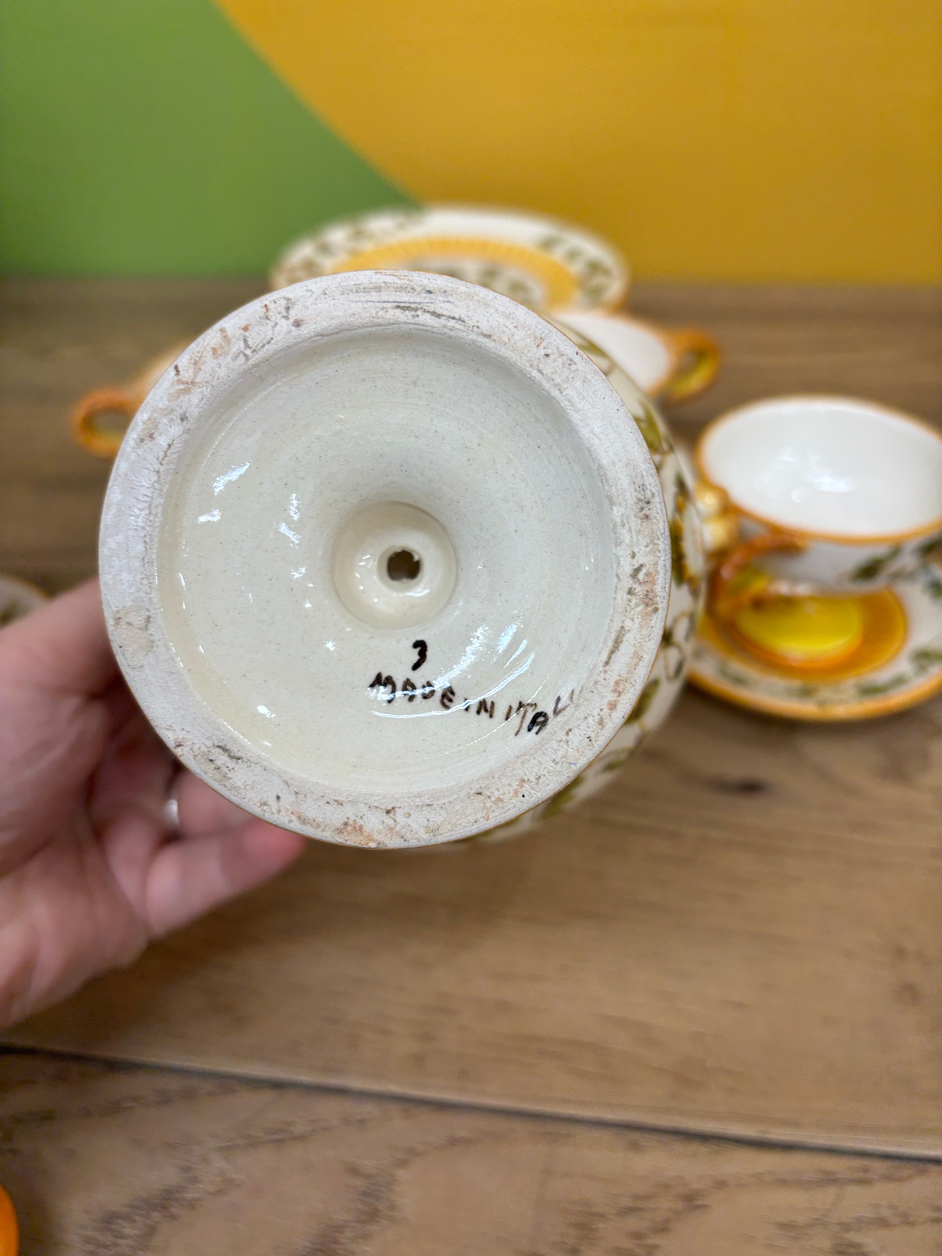 Hand Painted Ceramic Teapot Set