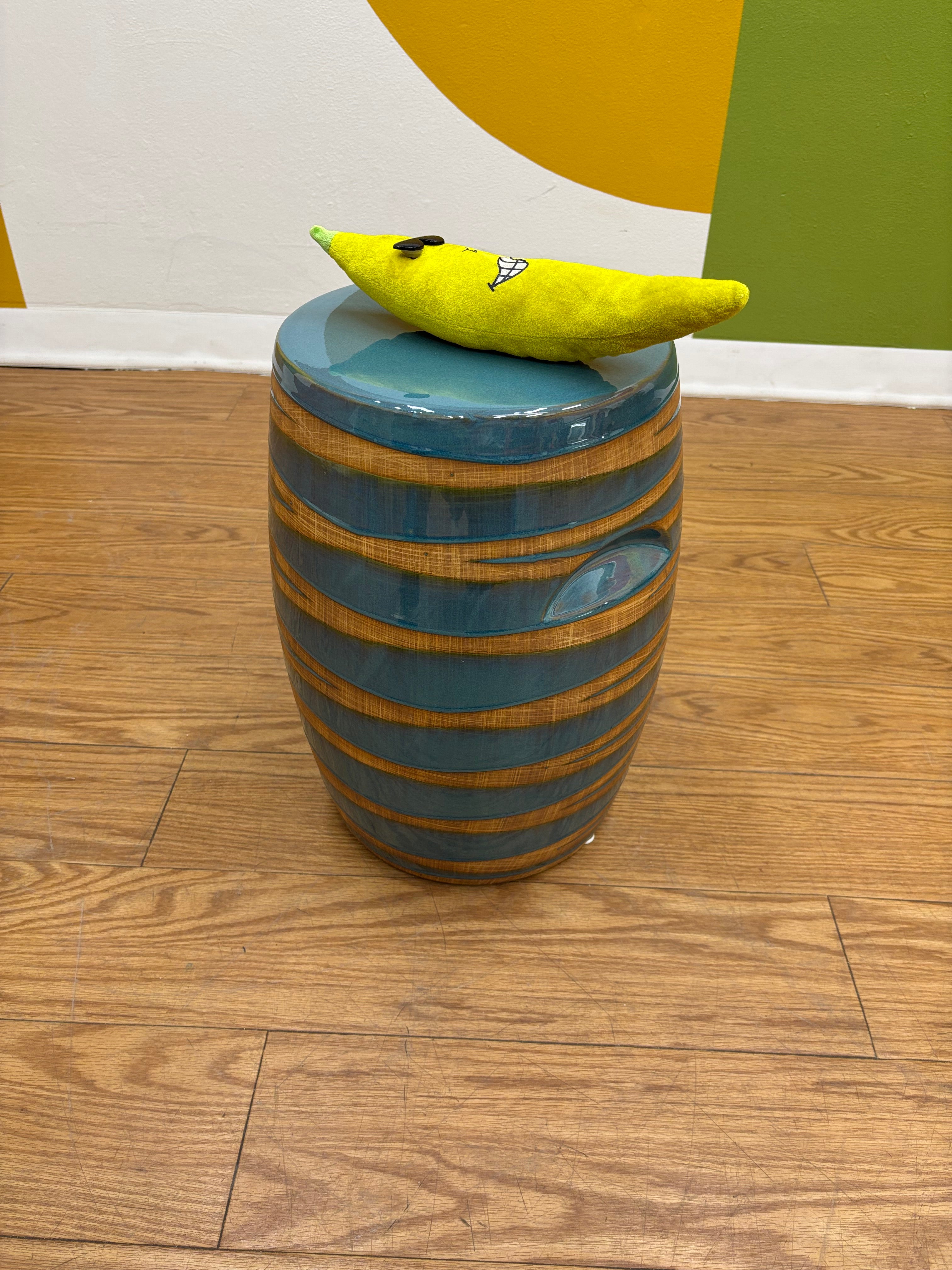 Blue Ceramic Pedestal