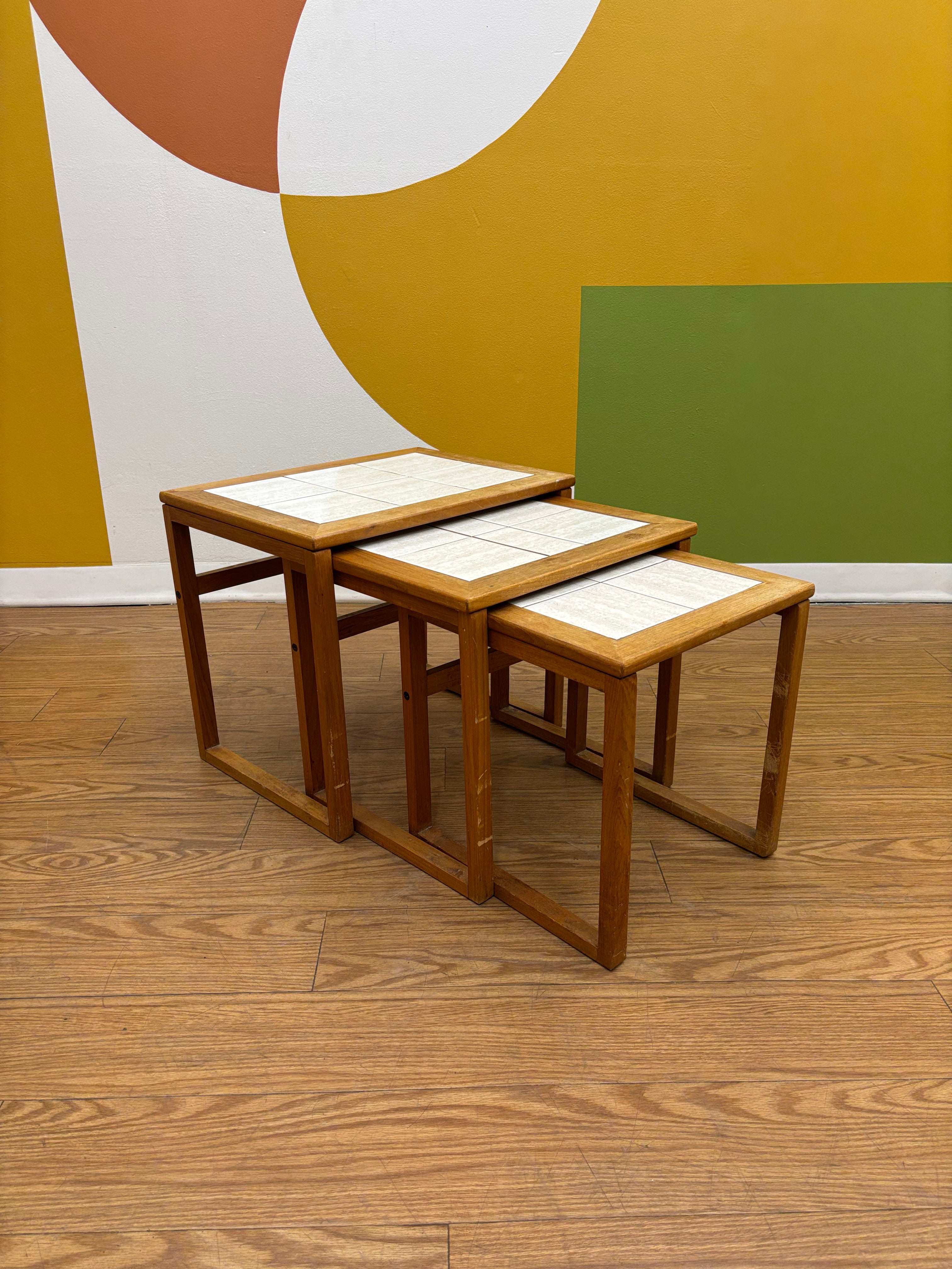Tile Top Nesting Tables (Made in Denmark)