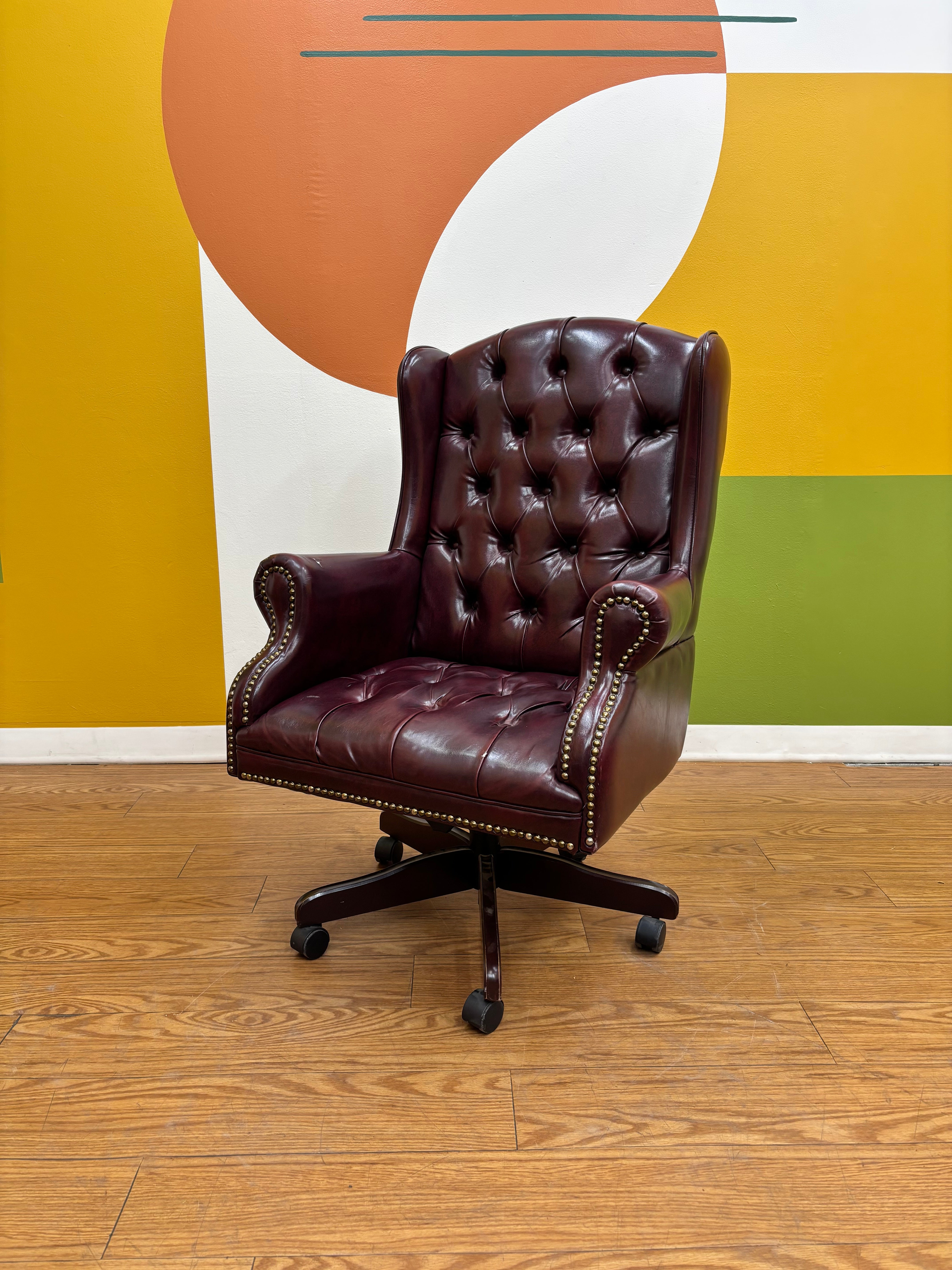 Red Tufted Office Chair